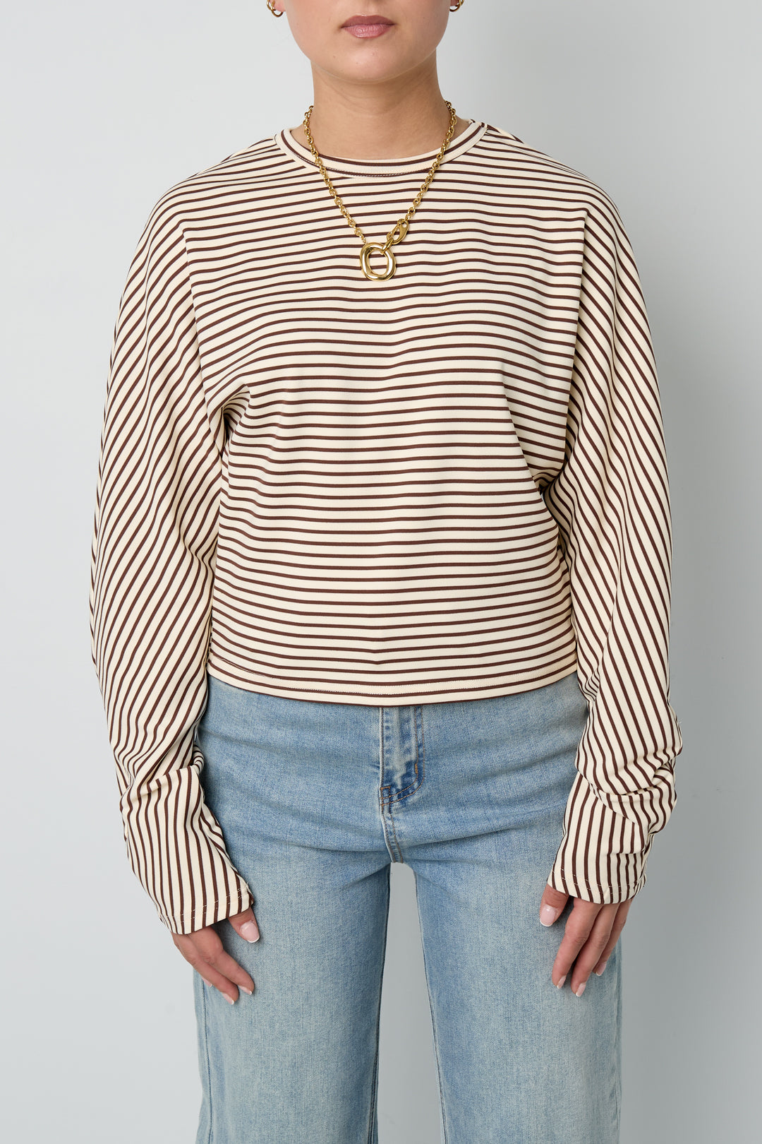 Bea Streifenshirt in Creme – getragen (4)