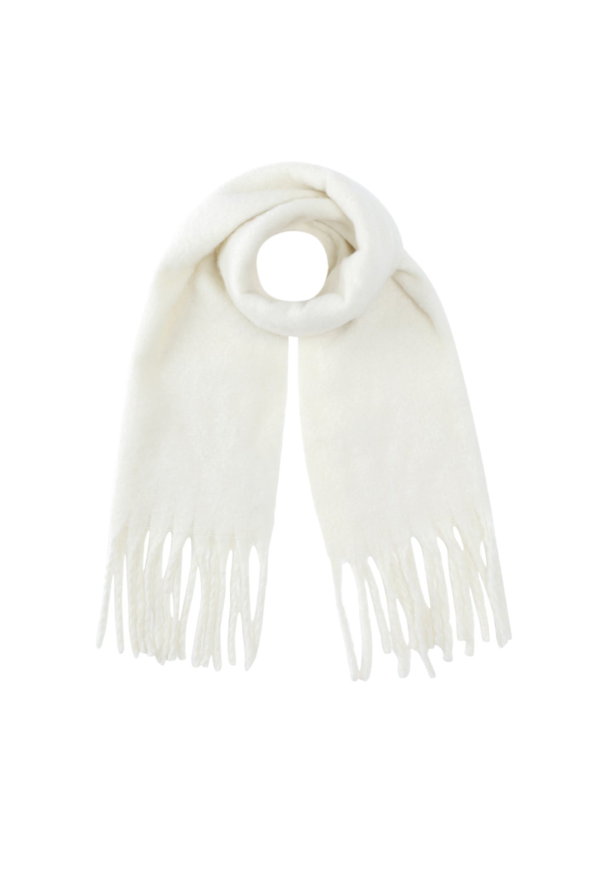Lene Fransenschal in Creme – Produktansicht (4)