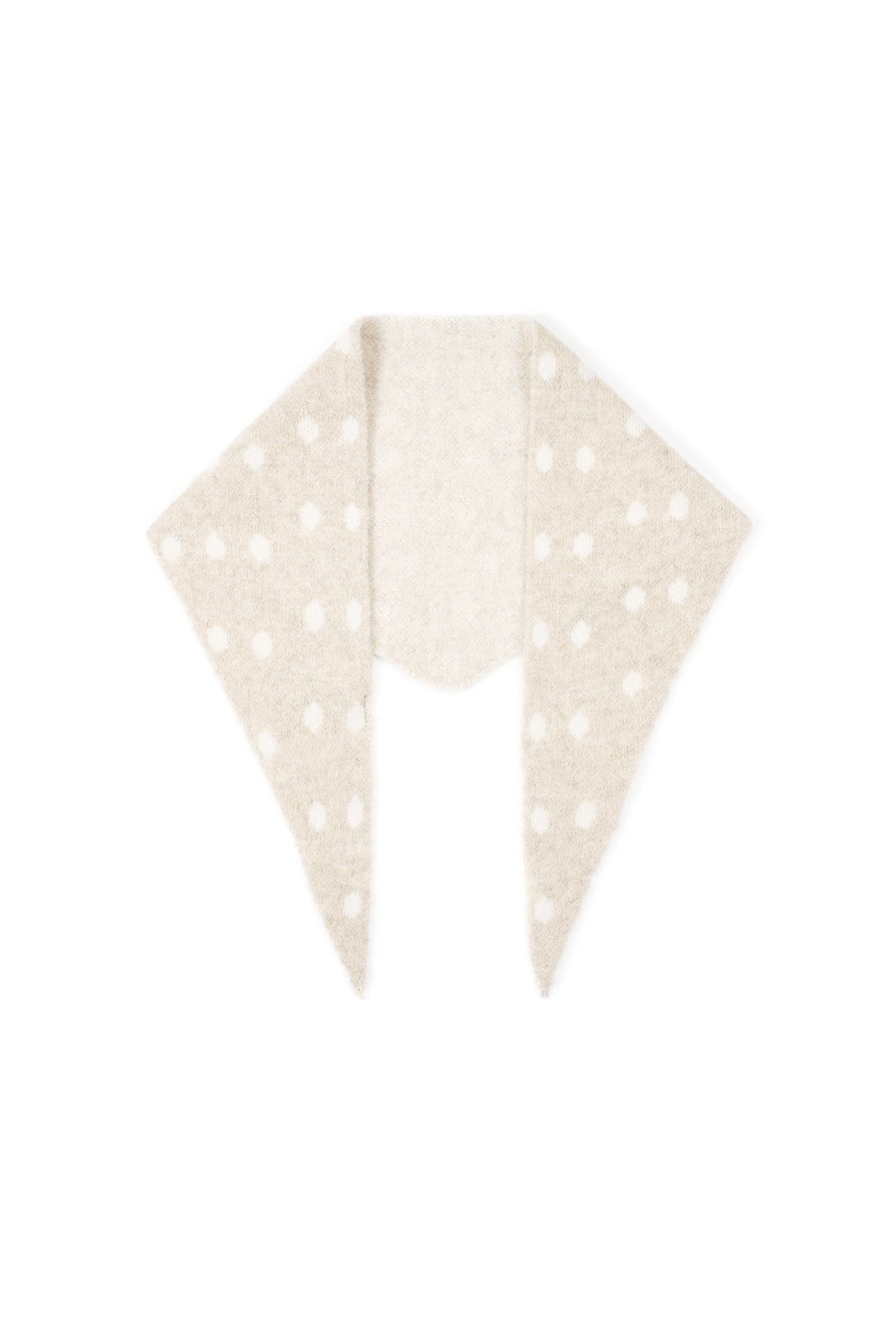Pippa Dreiecksschal – Punkte in Beige – Produktansicht (2)