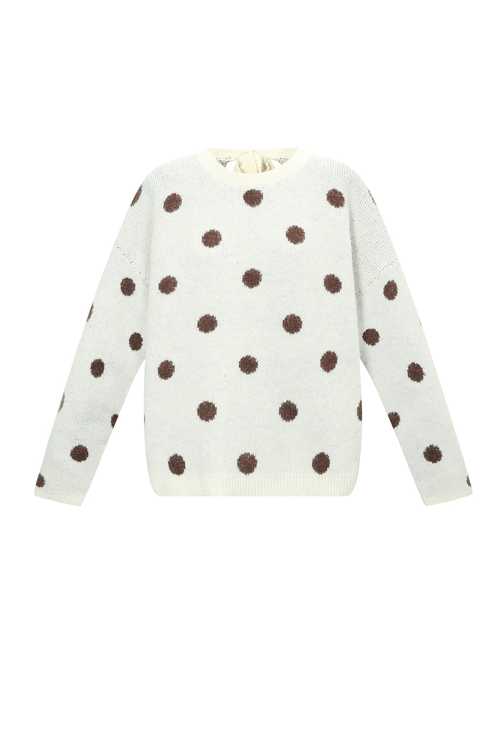 Lena Pullover – Rückenausschnitt in Creme – Produktansicht (4)