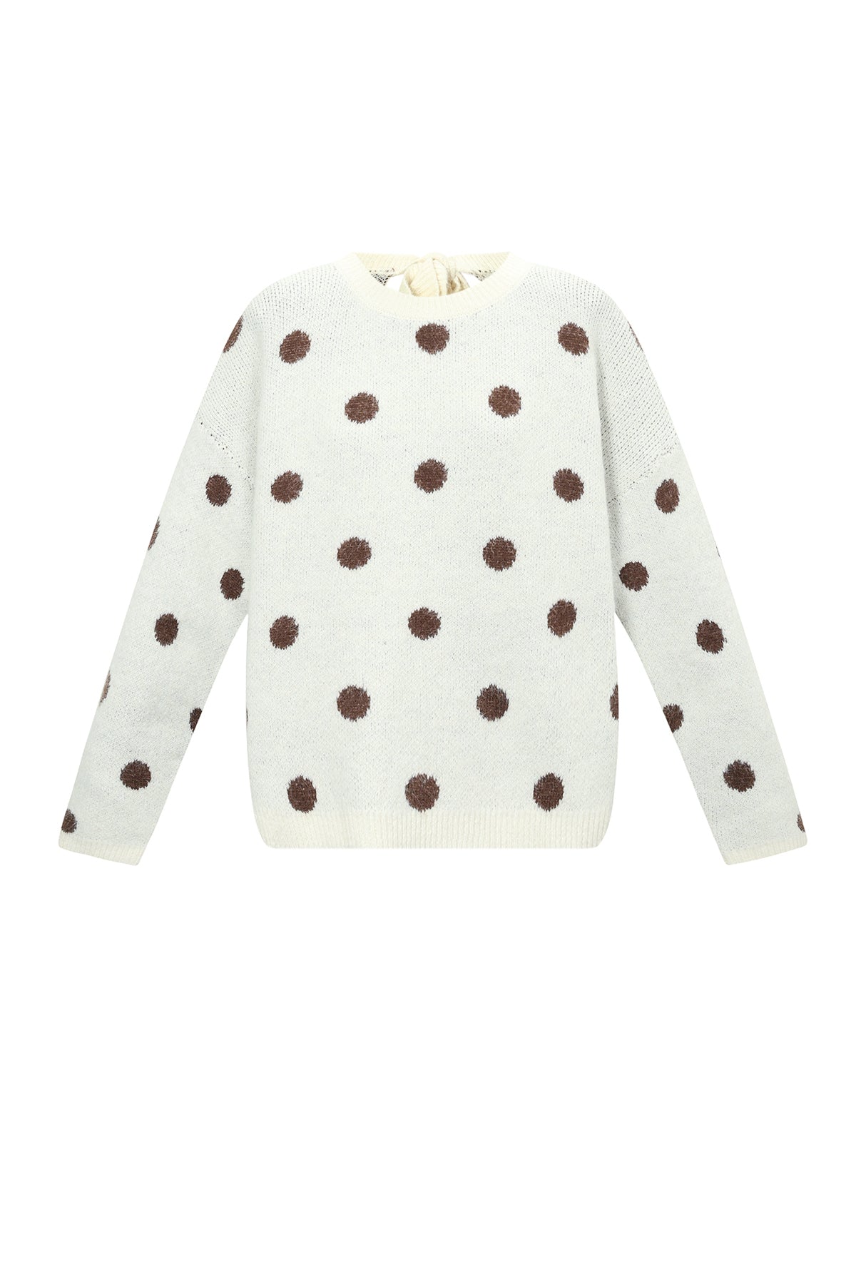 Lena Pullover – Rückenausschnitt in Creme – Produktansicht (4)
