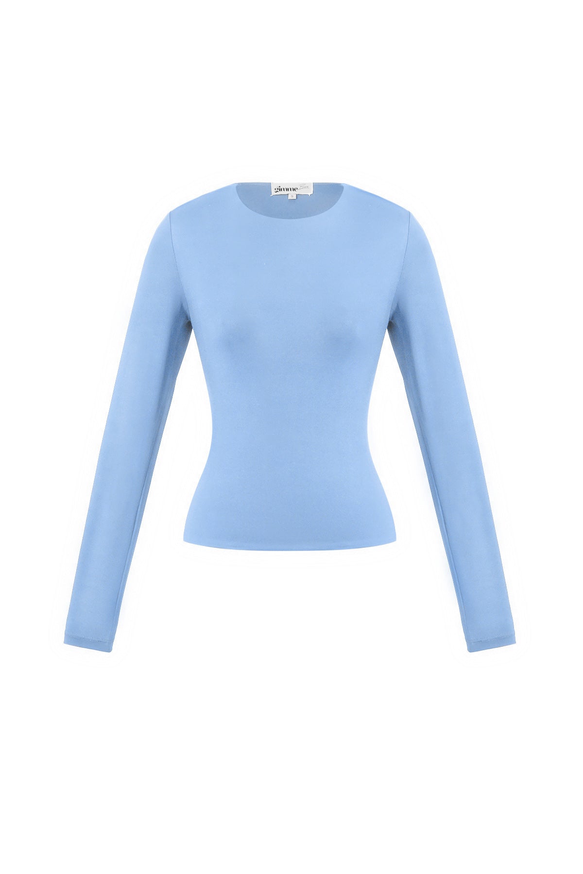 Alva Longsleeve – Rundhals in Hellblau – Produktansicht (3)