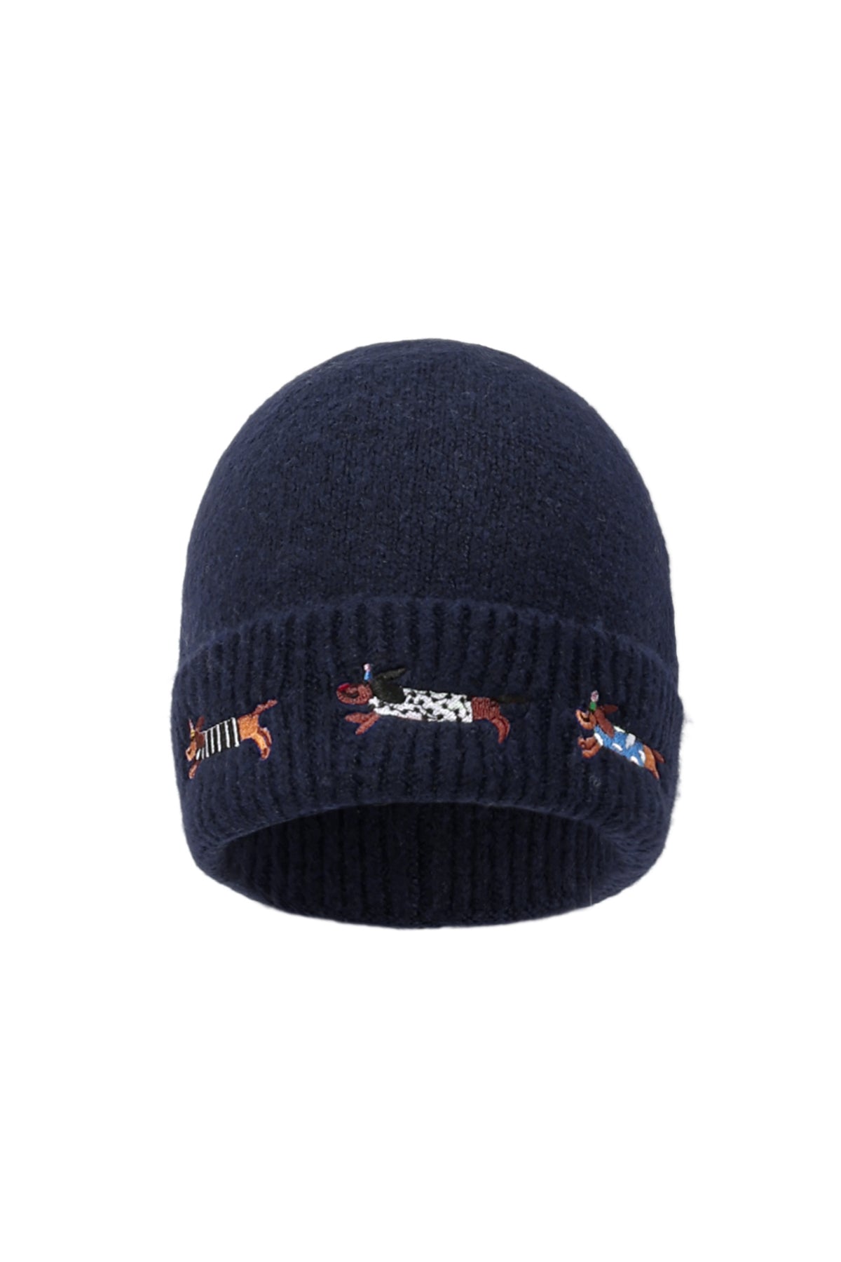 Imke Beanie – Stickerei in Dunkelblau – Produktansicht (6)