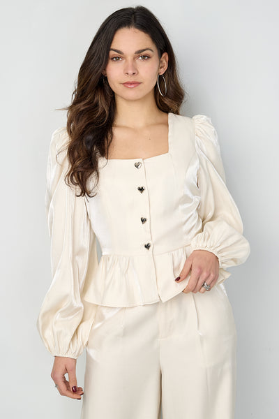 Amira Bluse – Herzknöpfe