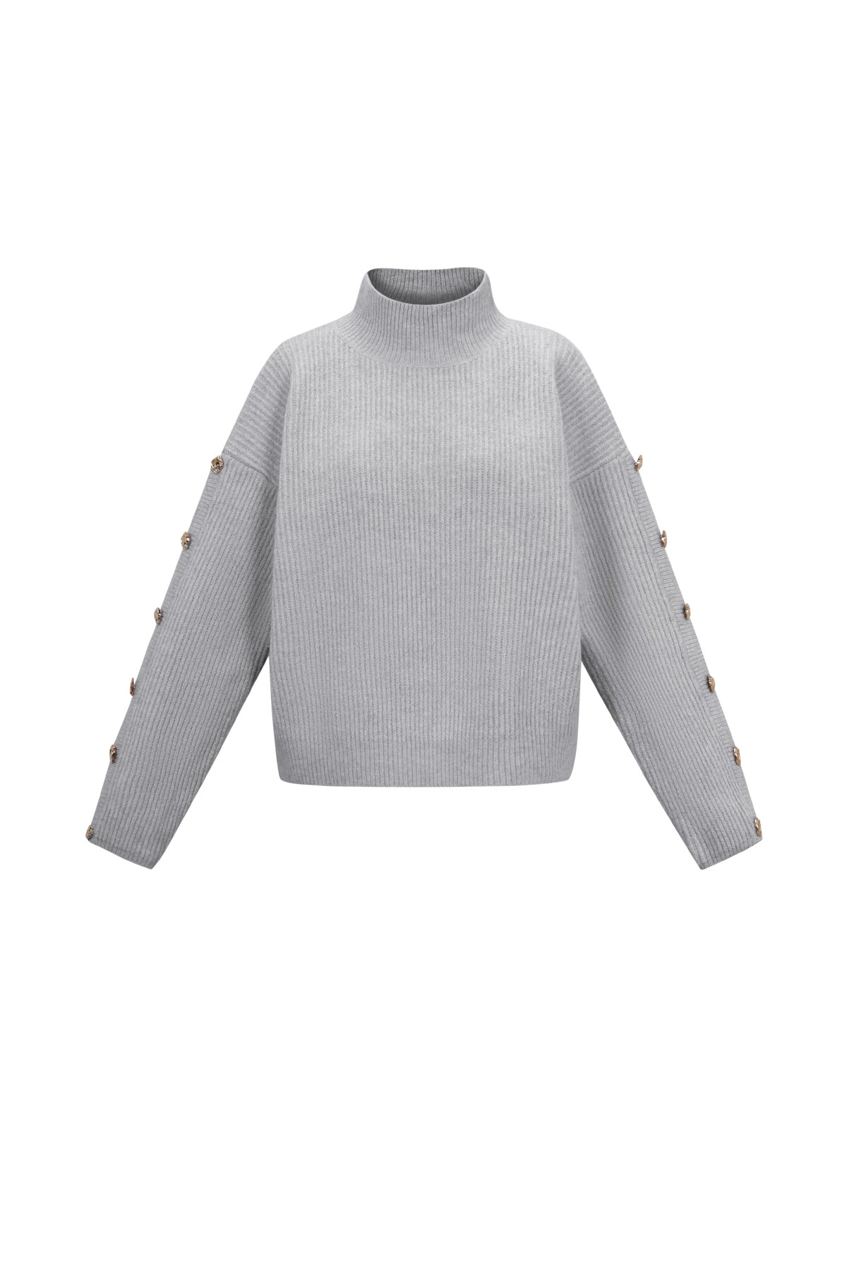 Olivia Rollkragenpullover in Hellgrau – Produktansicht
