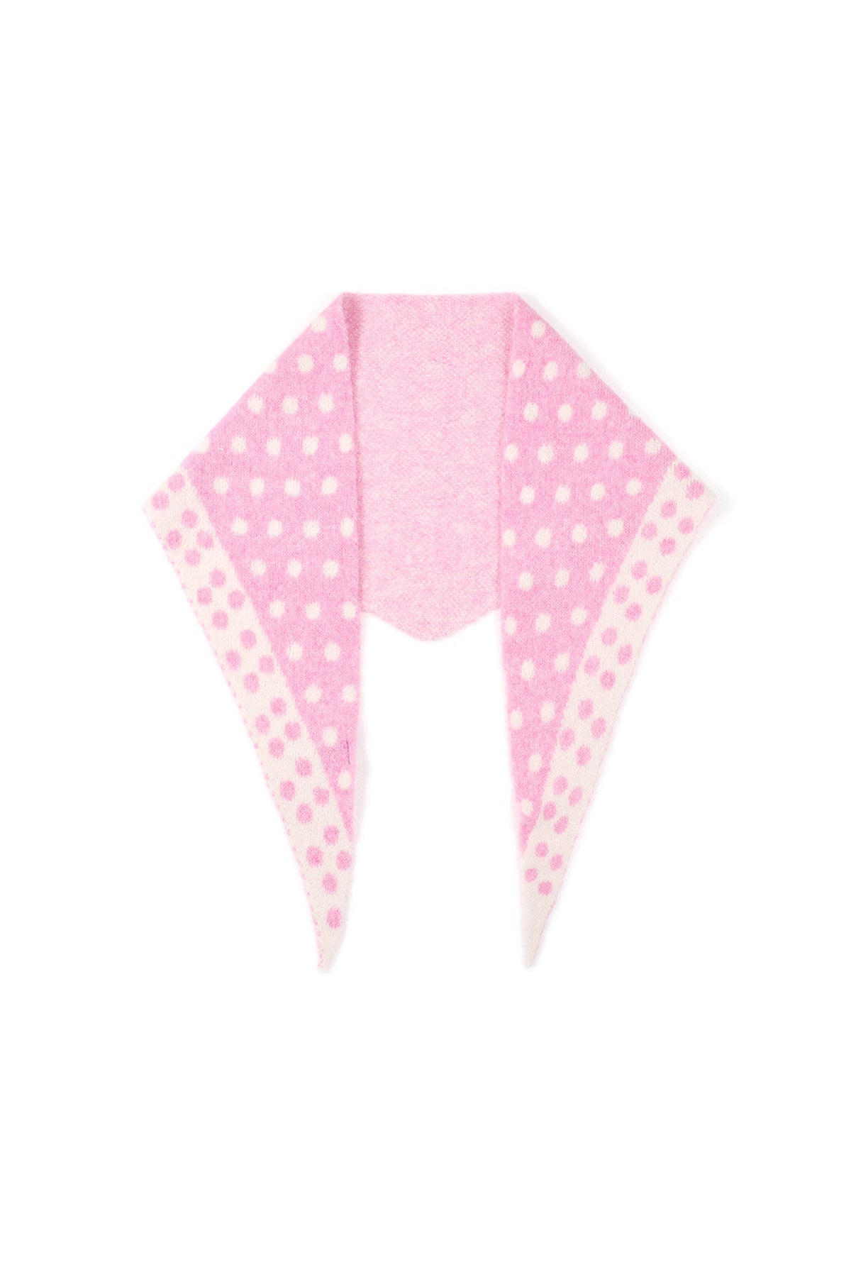 Nuria Dreieckstuch – Tupfen in Rosa – Produktansicht (5)