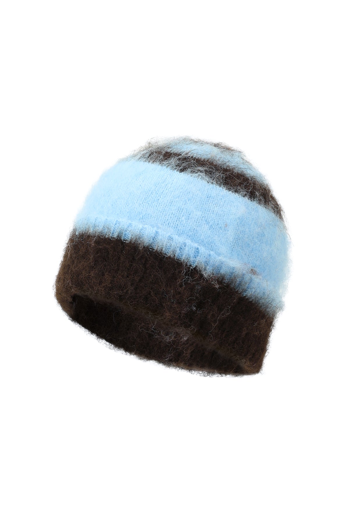 Tina Beanie – Flauschig in Blau – Produktansicht (4)