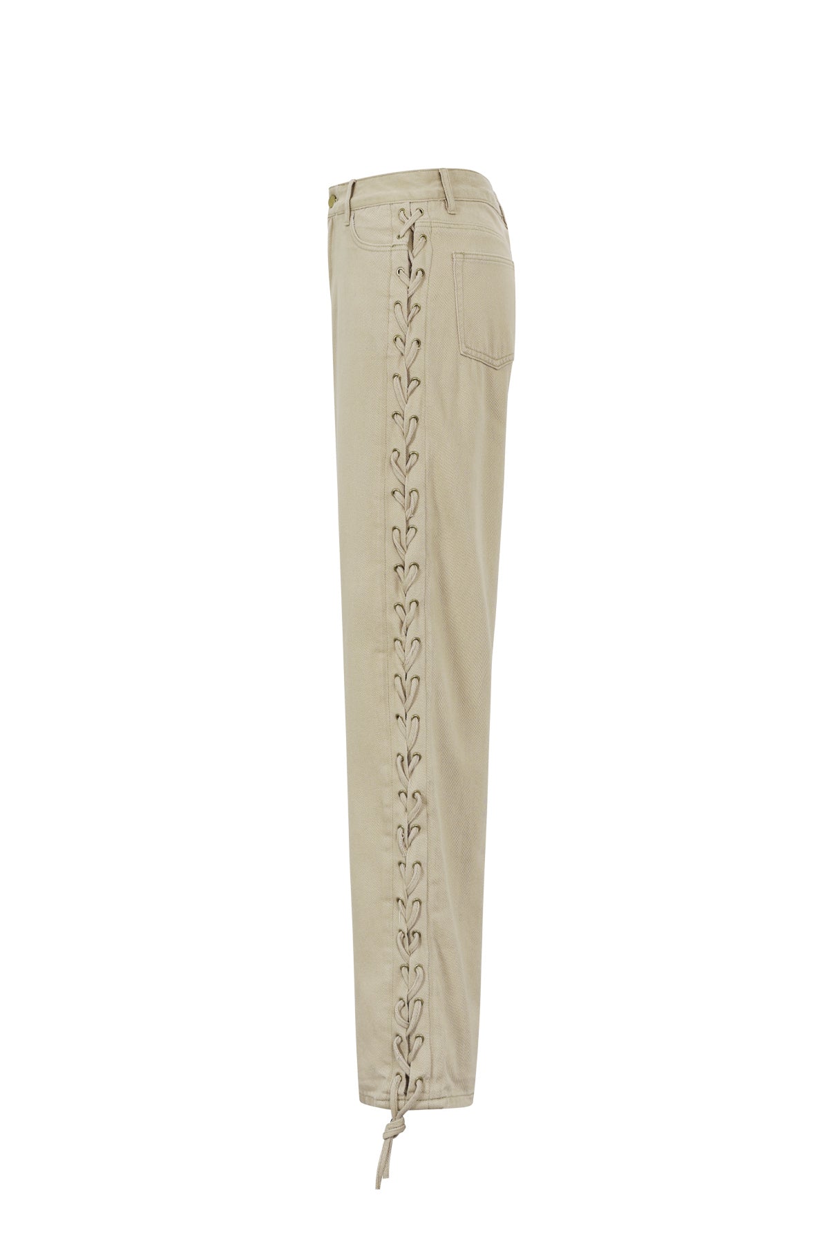 Kaja Jeans – Schnürung in Beige – Produktansicht (2)