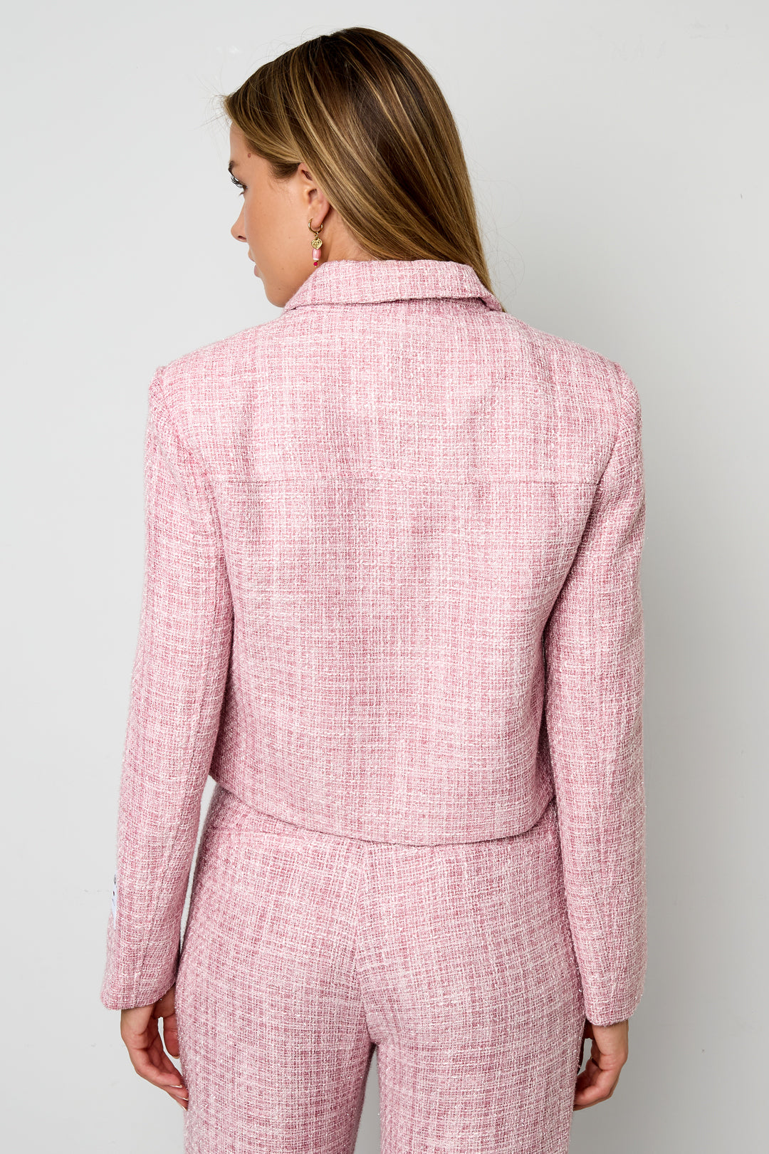Marit Jacke – Tweed-Optik in Rosa – getragen (3)