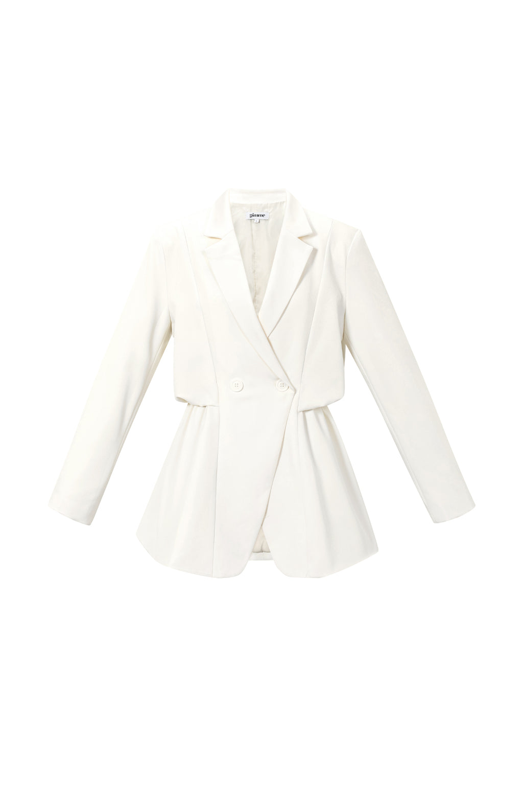 Charlotte Blazer – Gerafft in Creme – Produktansicht