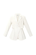 Charlotte Blazer – Gerafft in Creme – Produktansicht