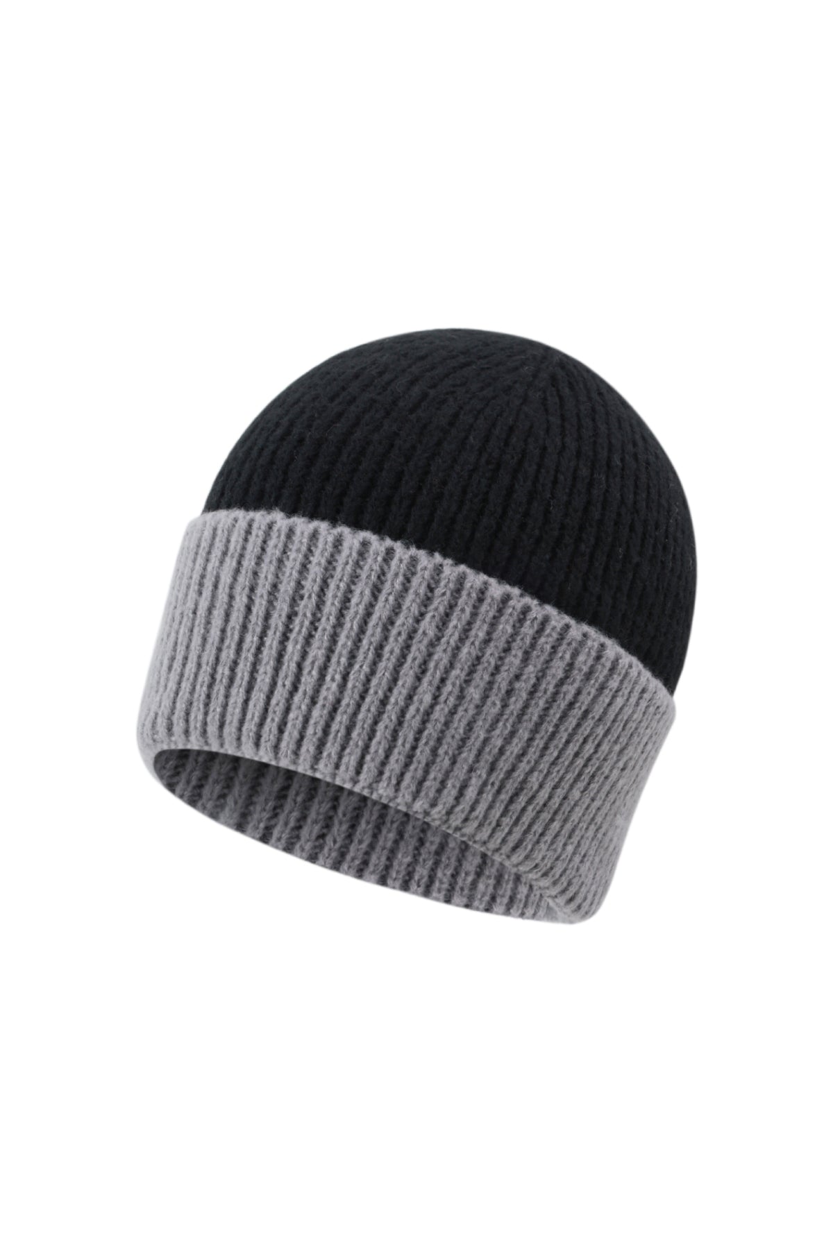 Esme Beanie – Zweifarbig in Schwarz – Produktansicht (4)