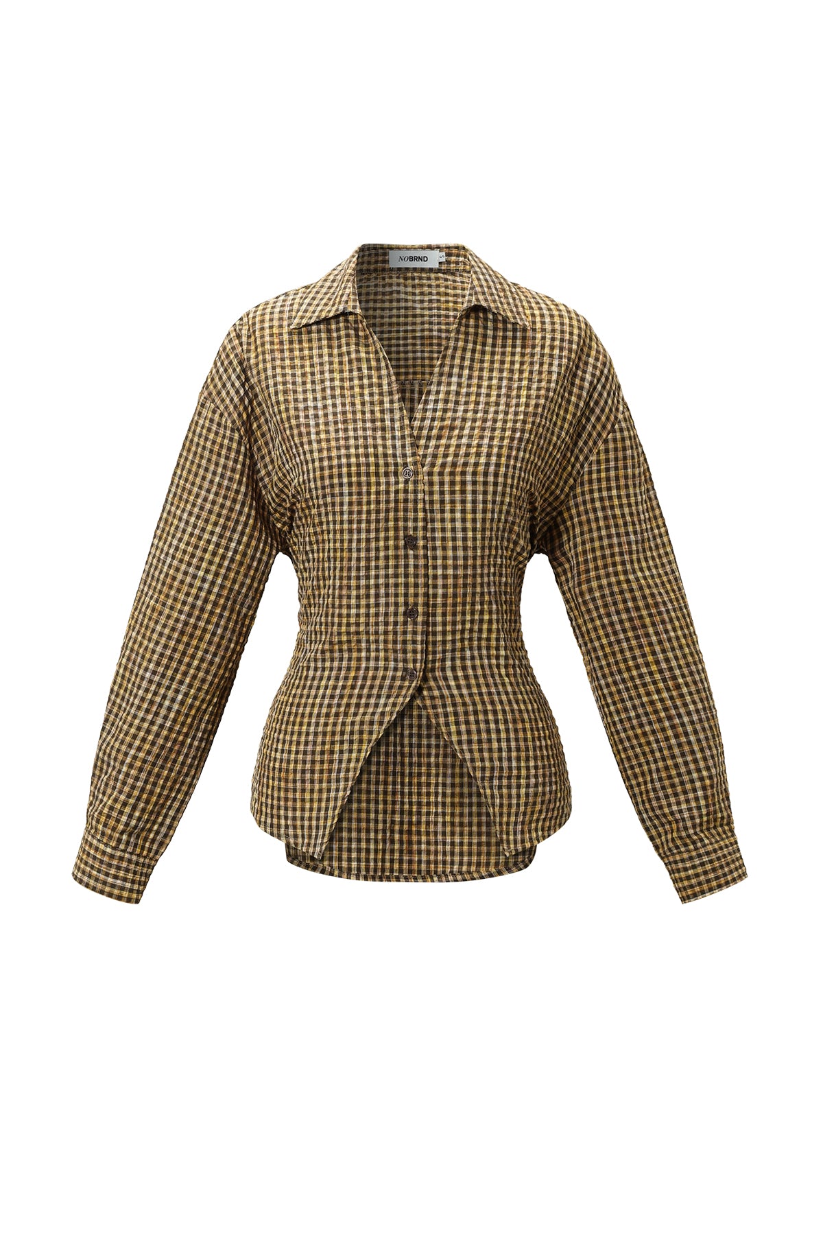 Yara Bluse – Bindedetail in Ingwer – Produktansicht