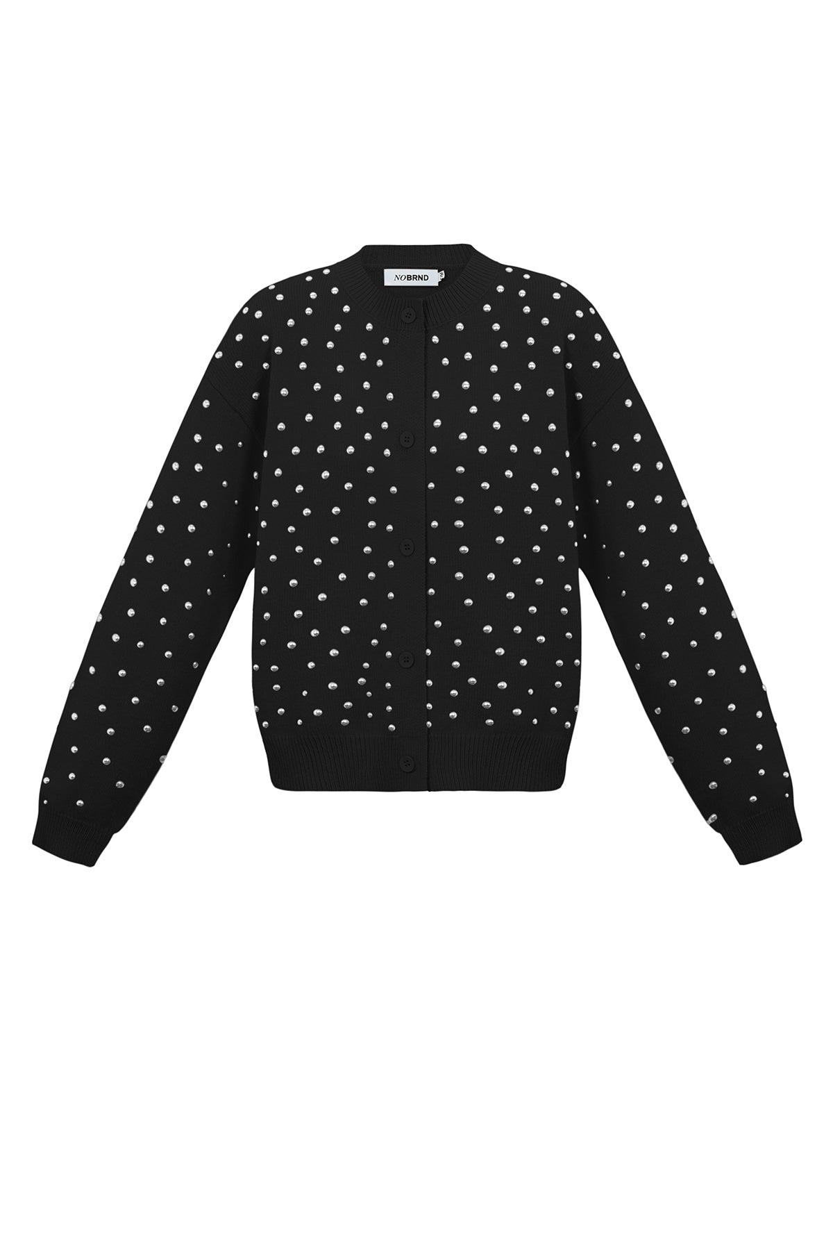 Mila Pullover – Nieten in Schwarz – Produktansicht (3)