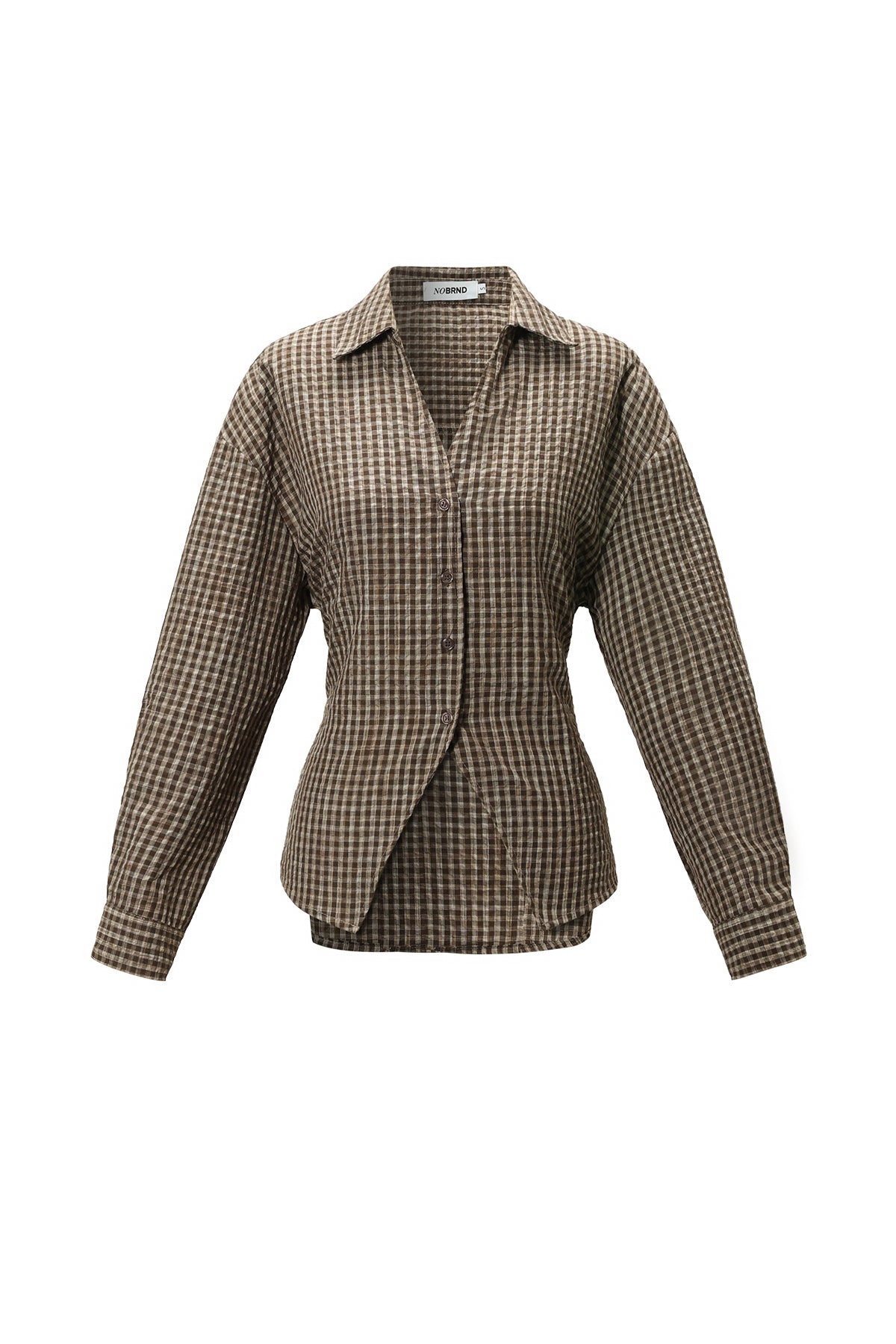 Yara Bluse – Bindedetail in Dunkelbraun – Produktansicht (2)