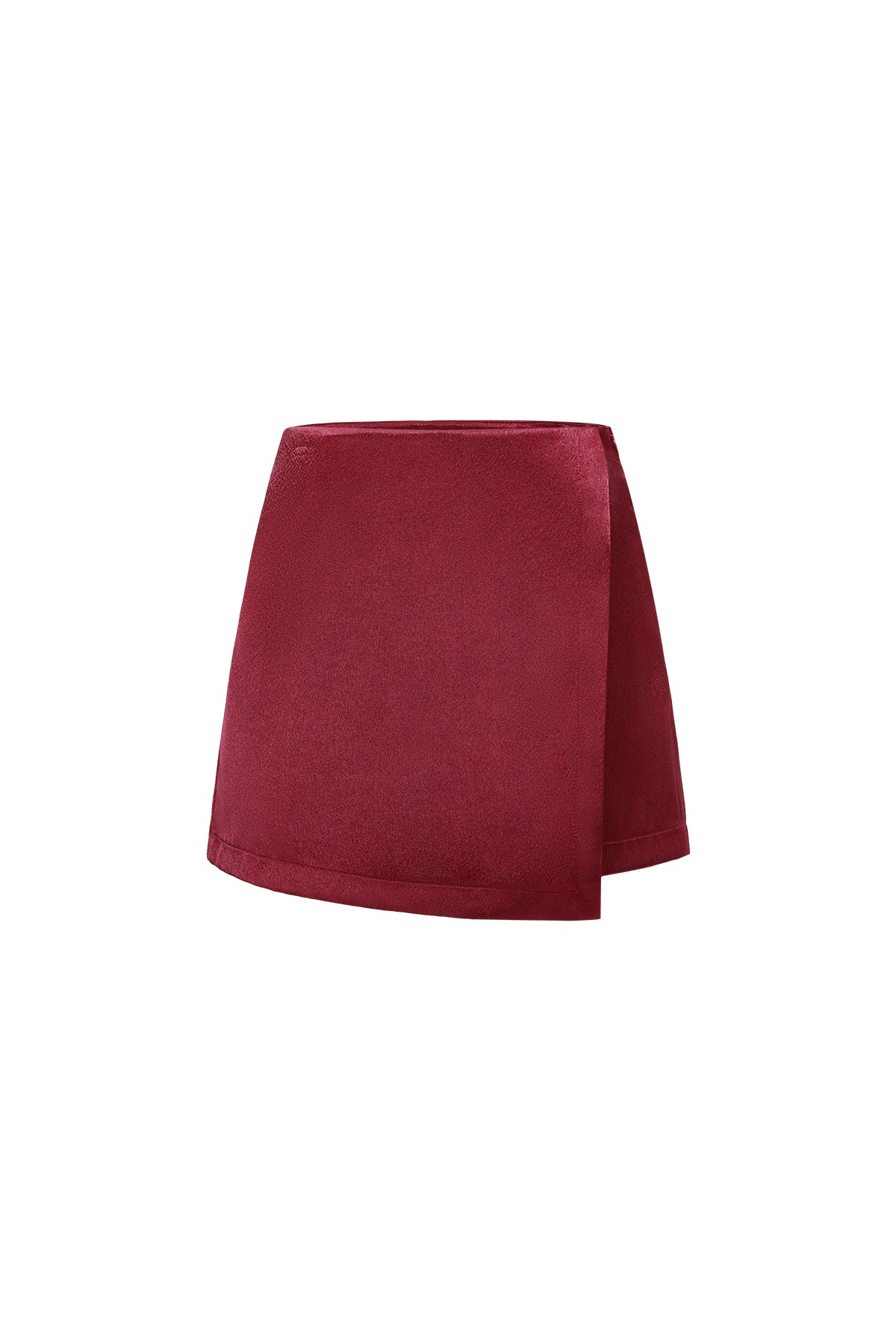 Noemi Hosenrock – Satin in Weinrot – Produktansicht (2)