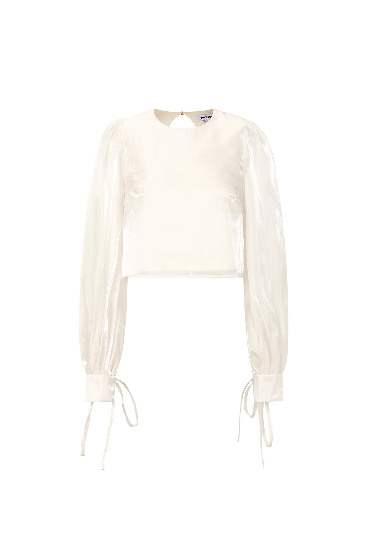 Perla Schimmerbluse in Creme – Produktansicht