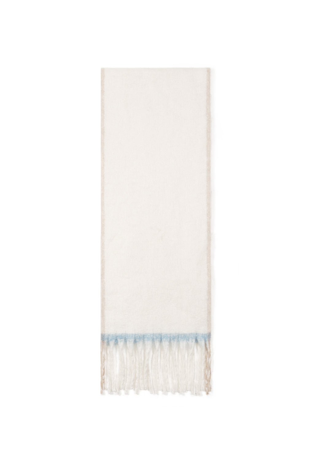 Yuna Schal – Fransen in Creme – Produktansicht (2)