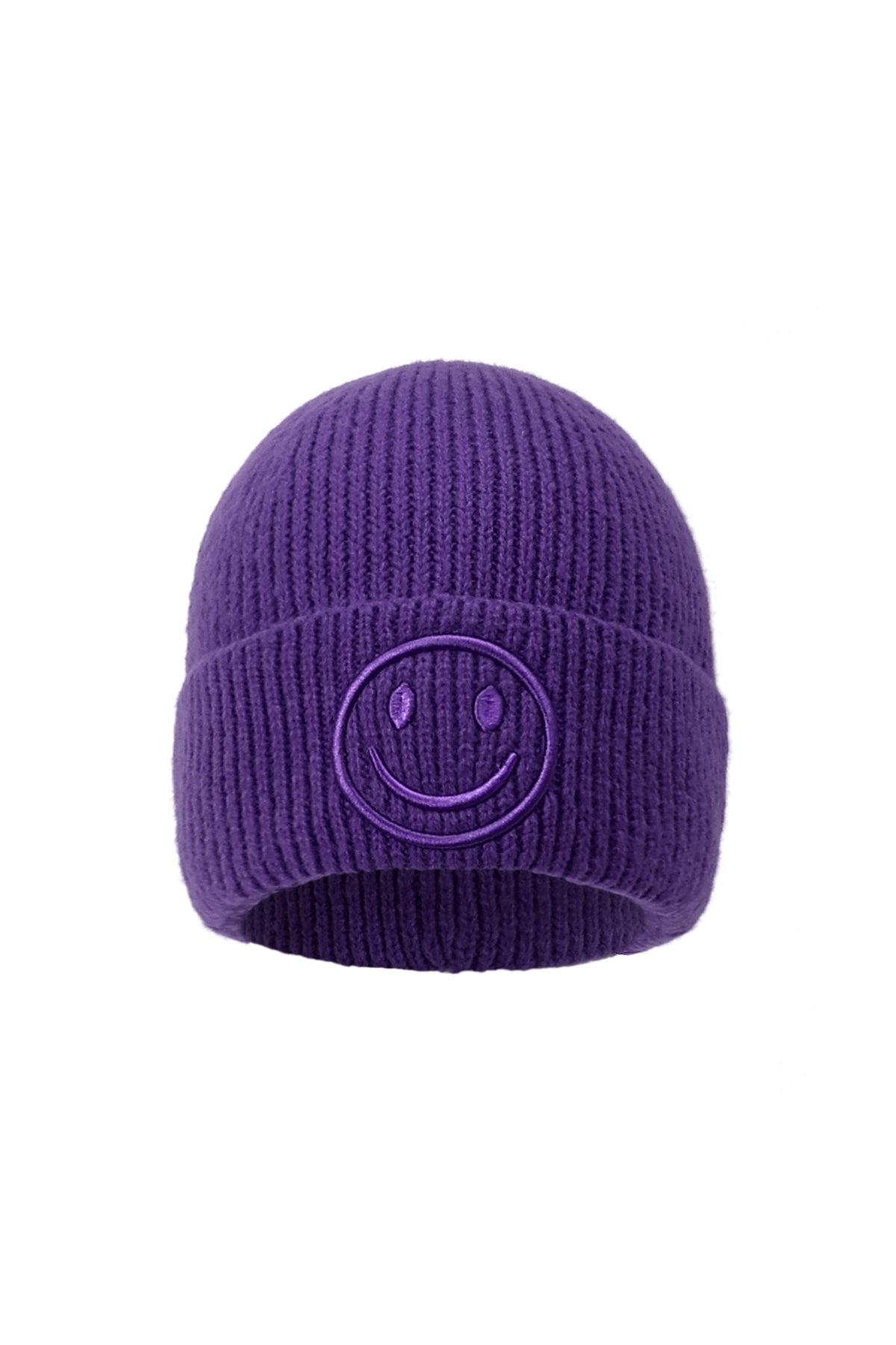 Femke Mütze – Smiley in Dunkelviolett – Produktansicht (20)