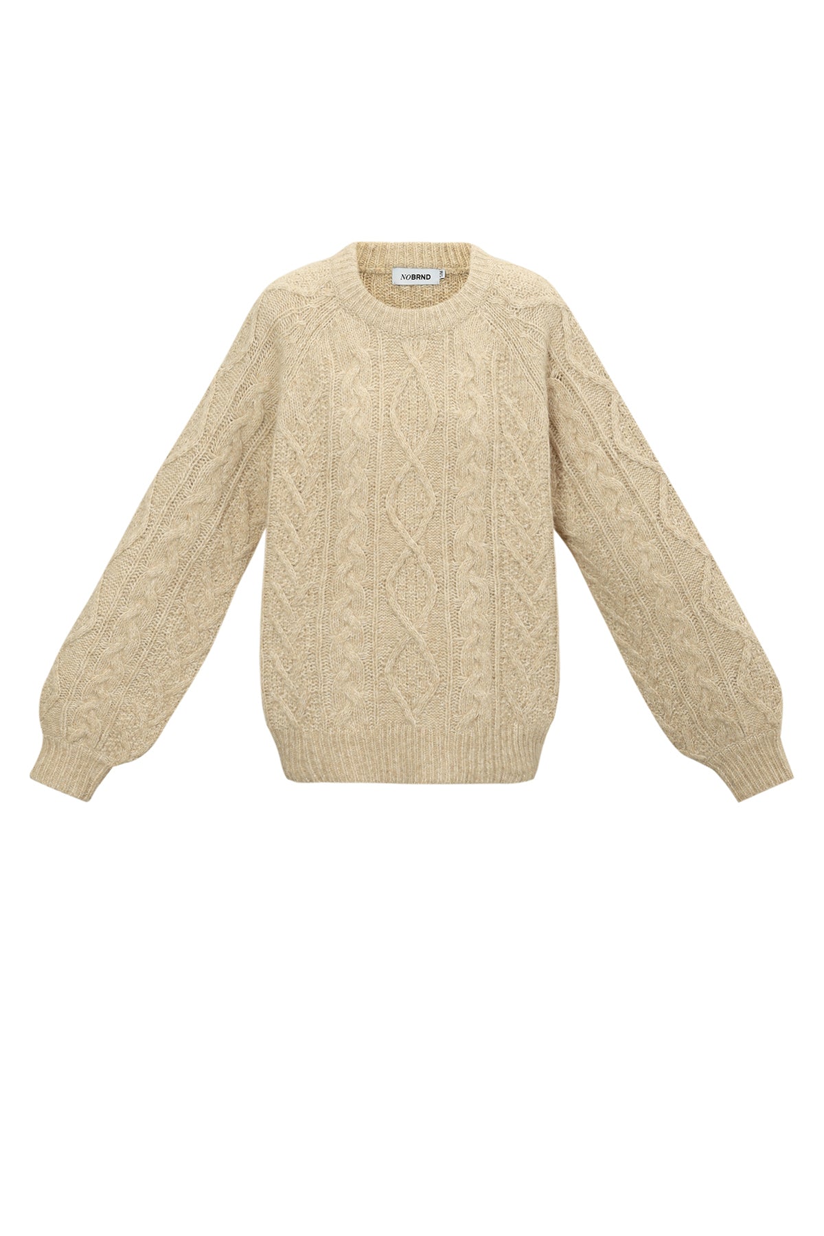 Elin Zopfpullover in Khaki, Vorderseite