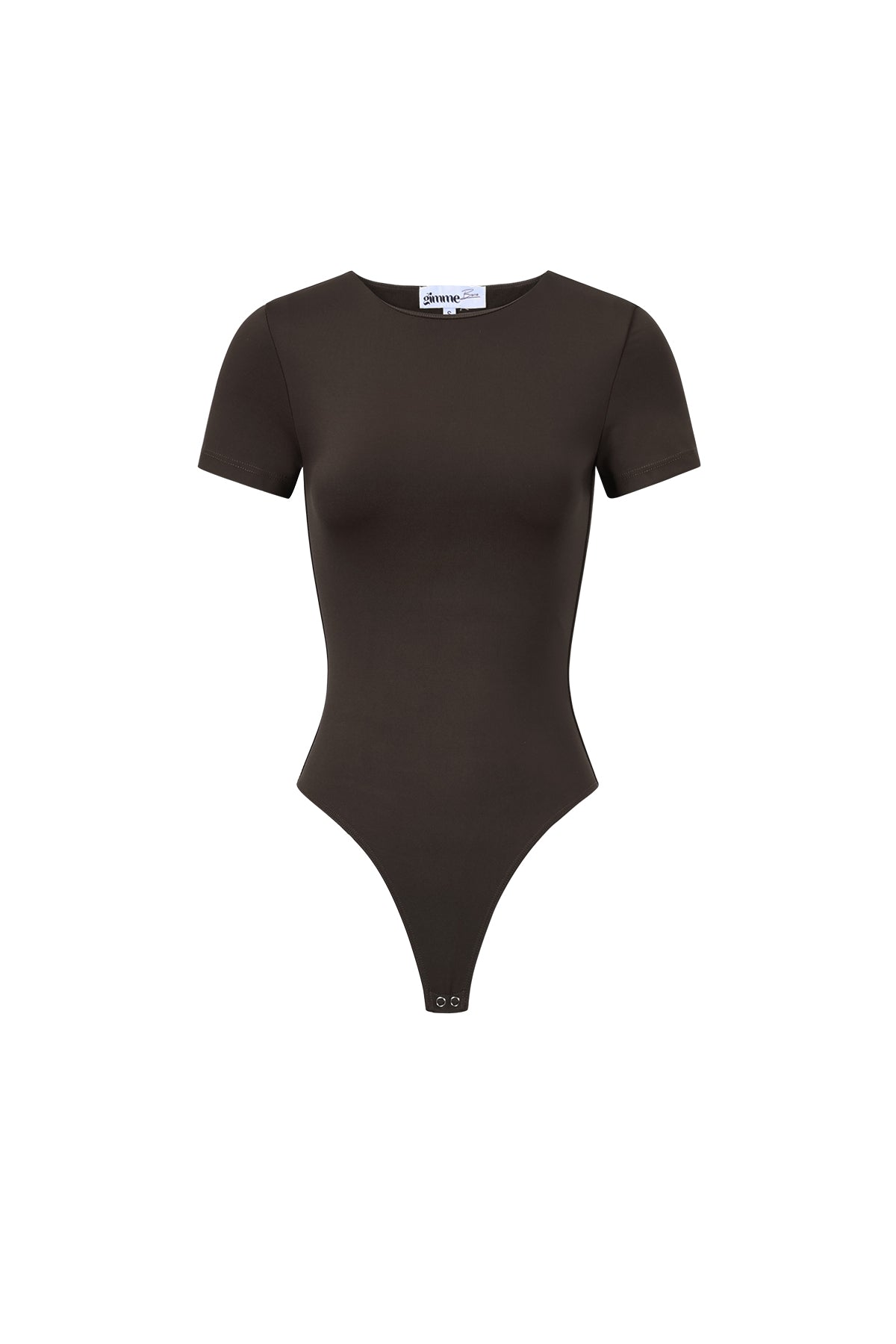 Maren T-Shirt-Body – Rundhals in Dunkelbraun – Produktansicht (5)