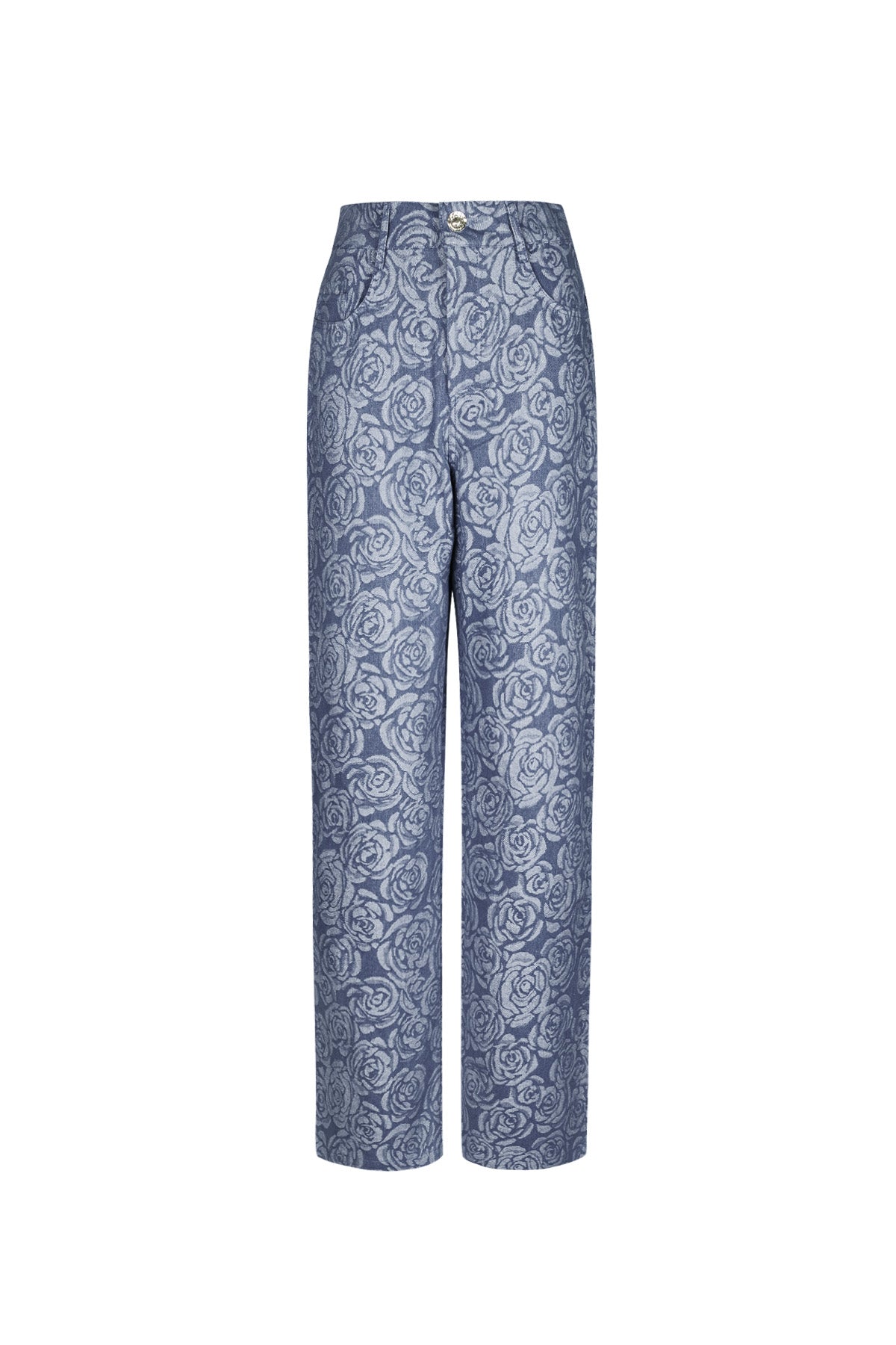 Felicia Hose – Print in Blau – Produktansicht (4)