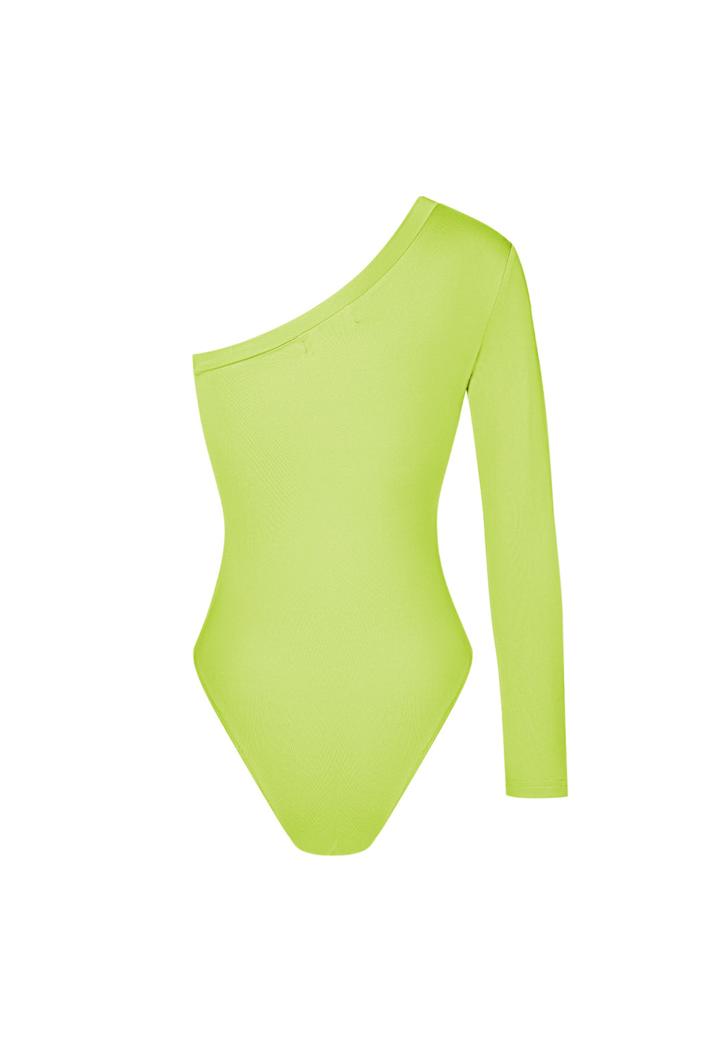 Lou Langarm-Body – One-Shoulder in Grün – getragen (3)