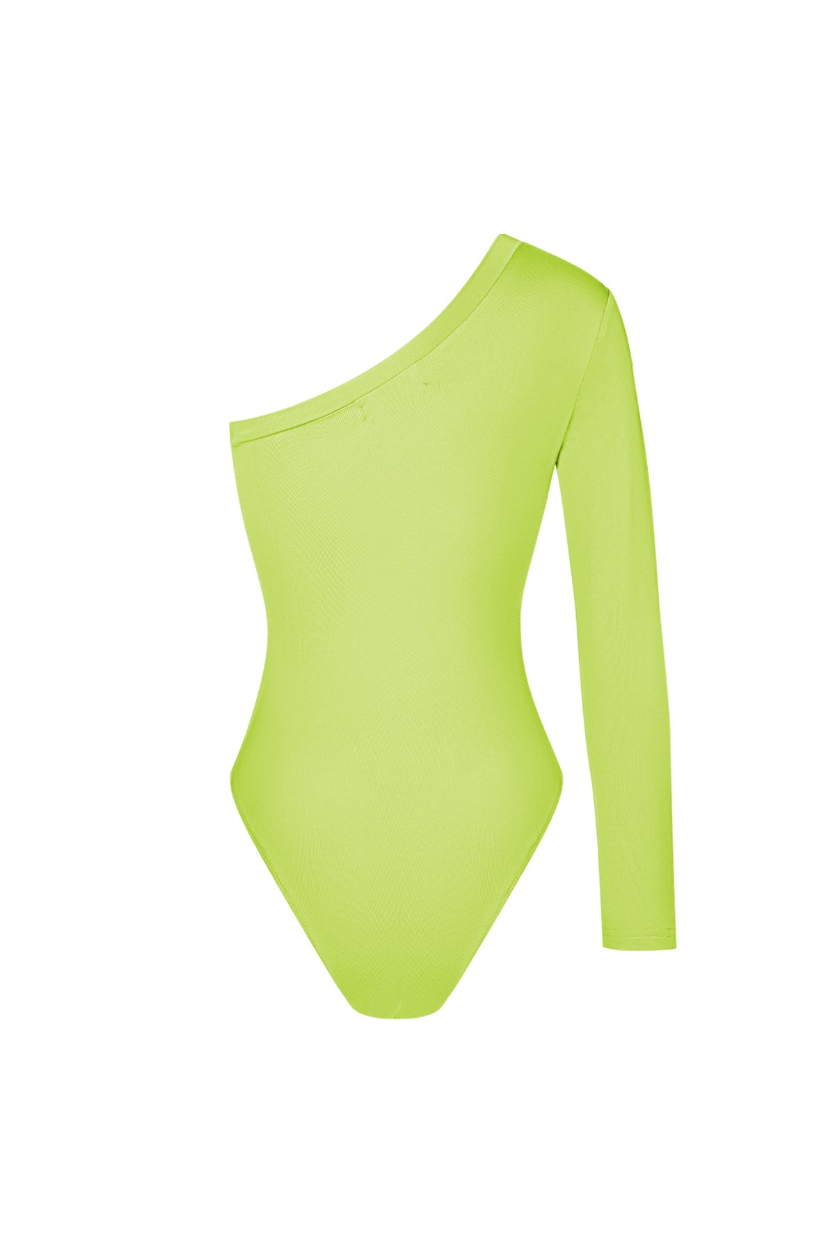 Lou Langarm-Body – One-Shoulder in Grün – getragen (3)
