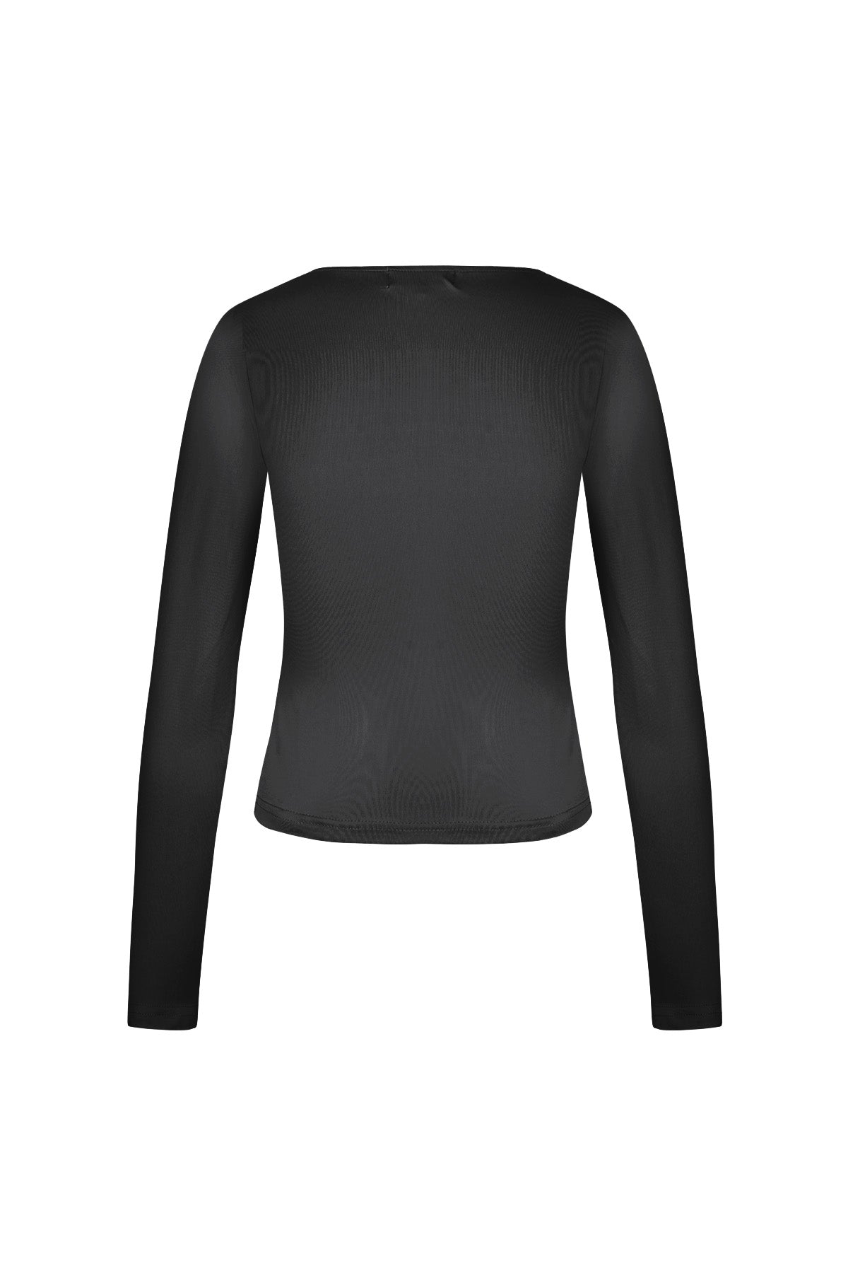 Noa Crop-Top – Eckiger Ausschnitt in Schwarz – getragen (4)