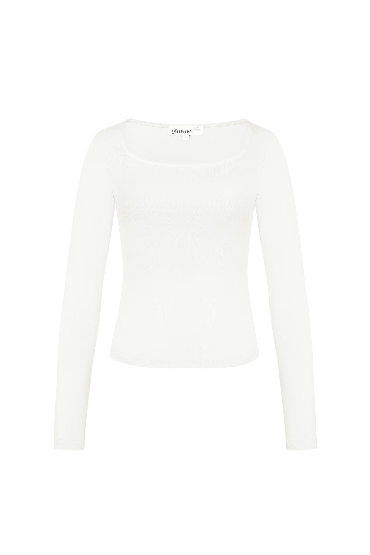 Noa Crop-Top – Eckiger Ausschnitt in Creme – Produktansicht (4)