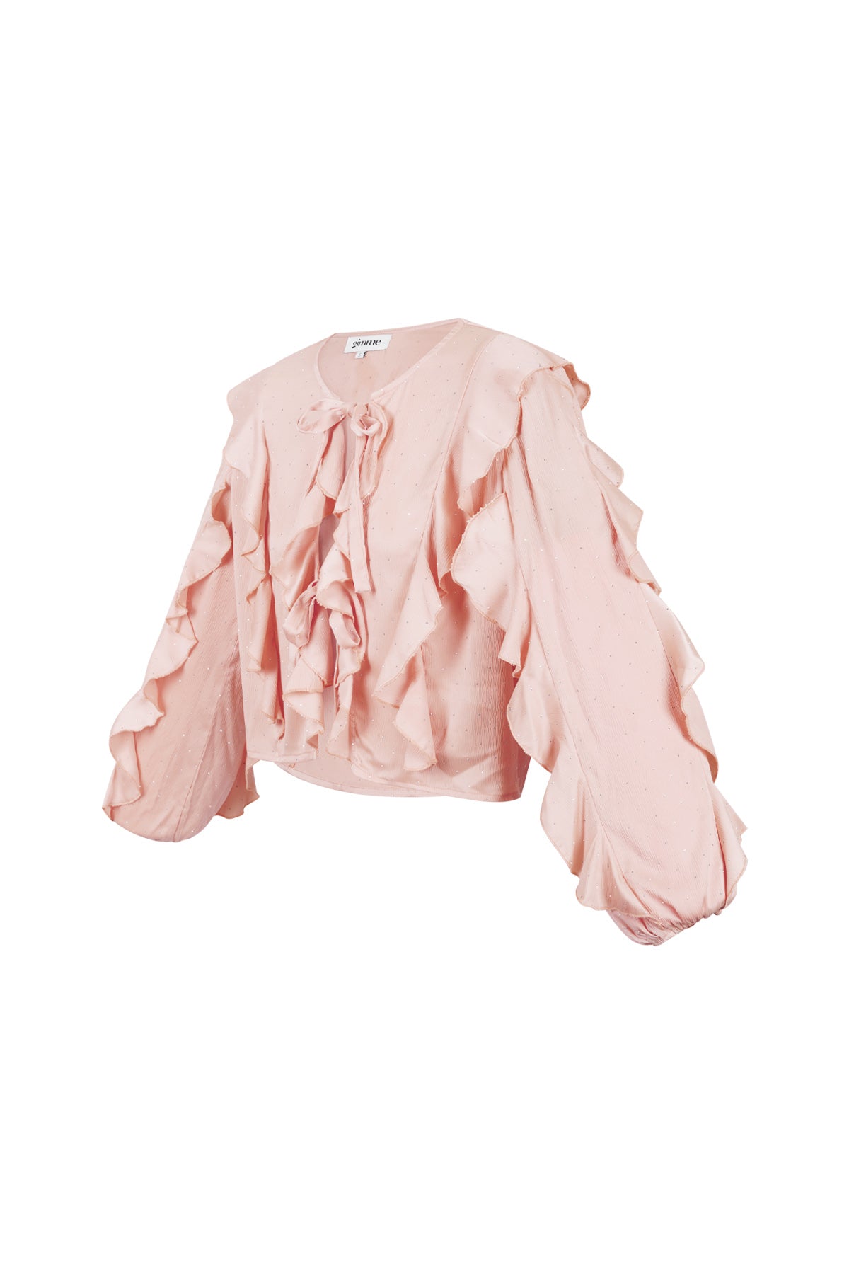Bianca Rüschenbluse in Rosa – getragen (4)