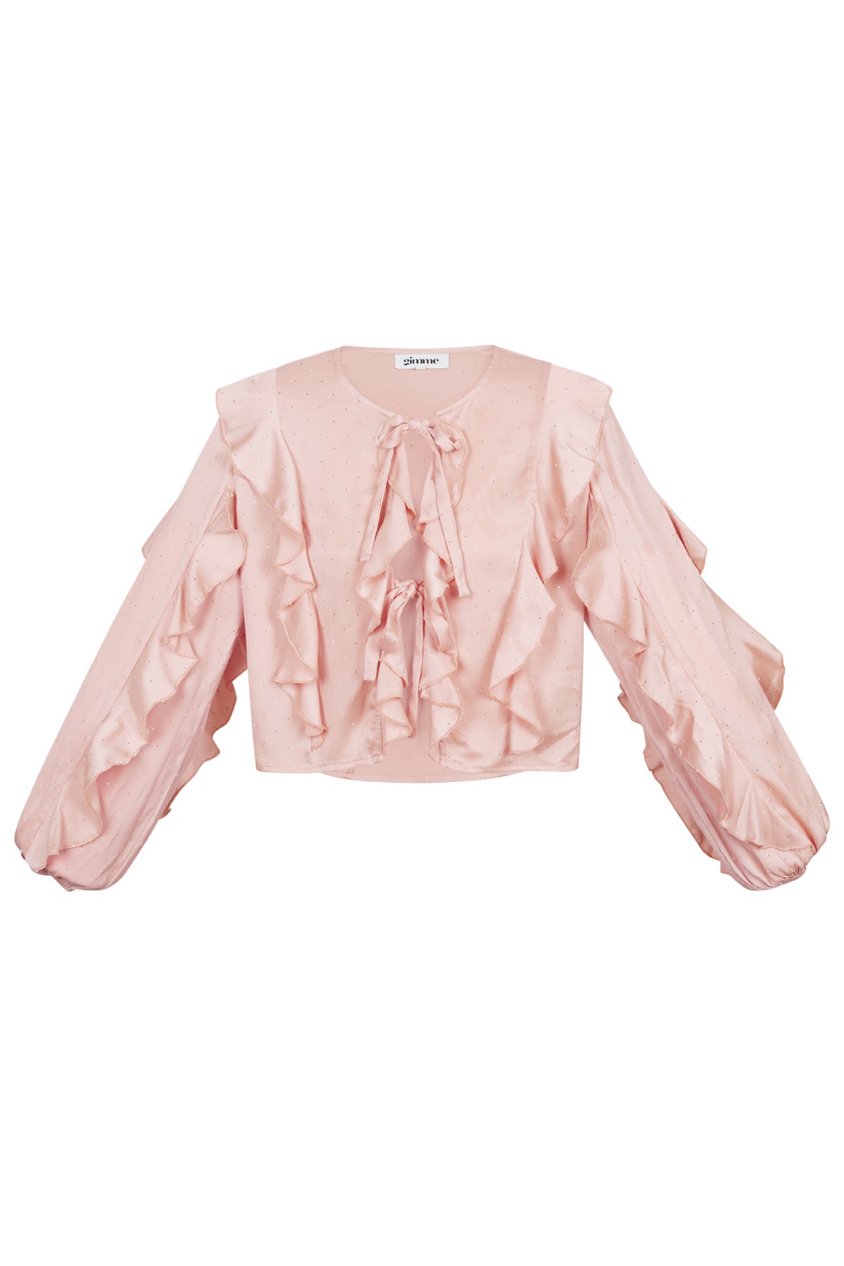 Bianca Rüschenbluse in Rosa – Produktansicht