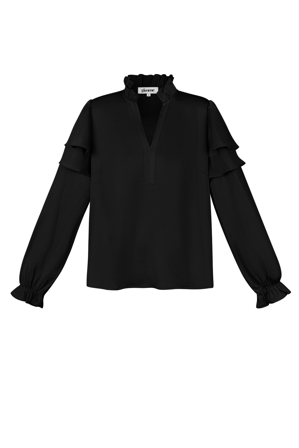 Sophie Volantbluse in Schwarz – Produktansicht (2)