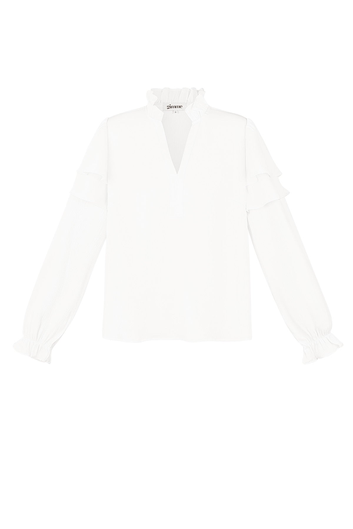 Sophie Volantbluse in Weiß – Produktansicht