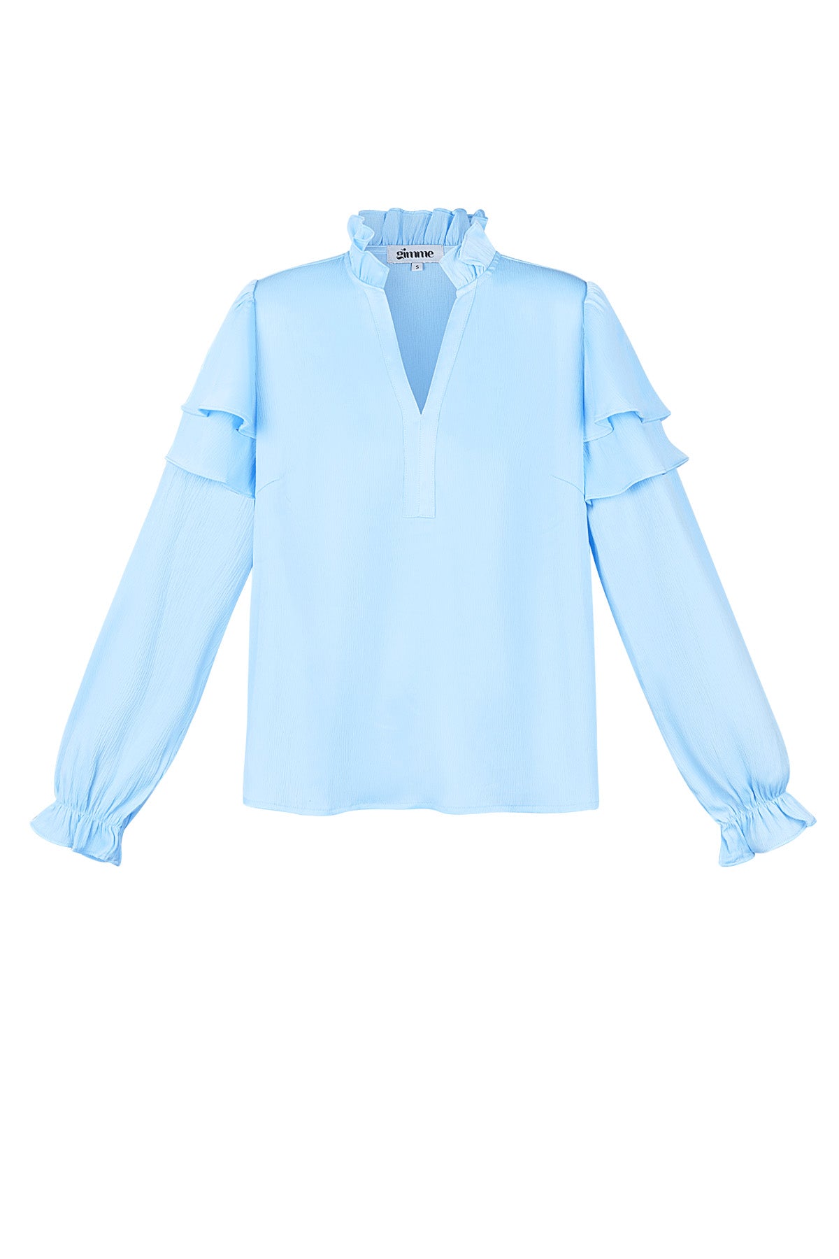 Sophie Volantbluse in Hellblau – Produktansicht (3)