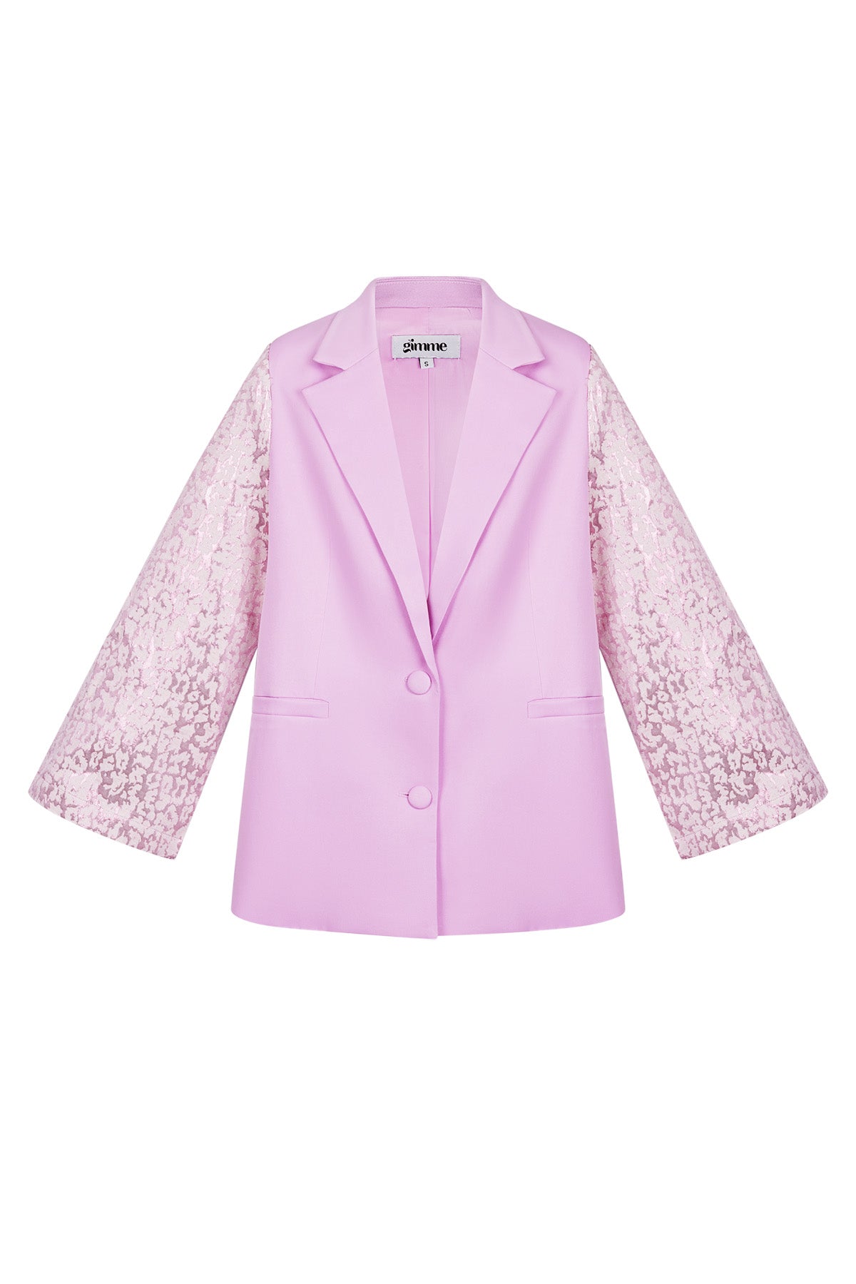 Josie Blazer – Glanzärmel in Rosa – Produktansicht (3)