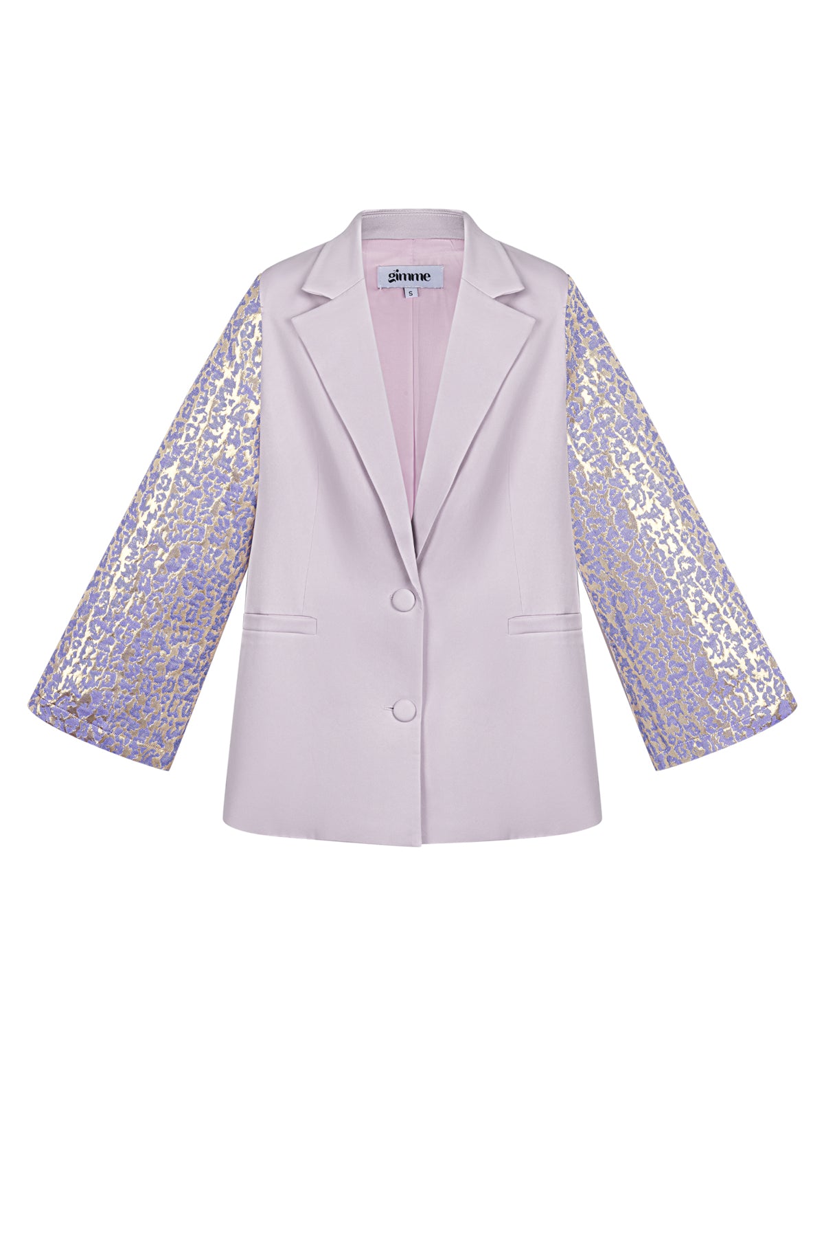 Josie Blazer – Glanzärmel in Flieder – Produktansicht (2)