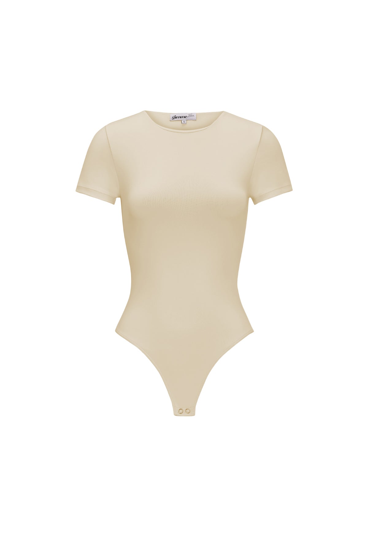 Maren T-Shirt-Body – Rundhals in Beige – Produktansicht (3)
