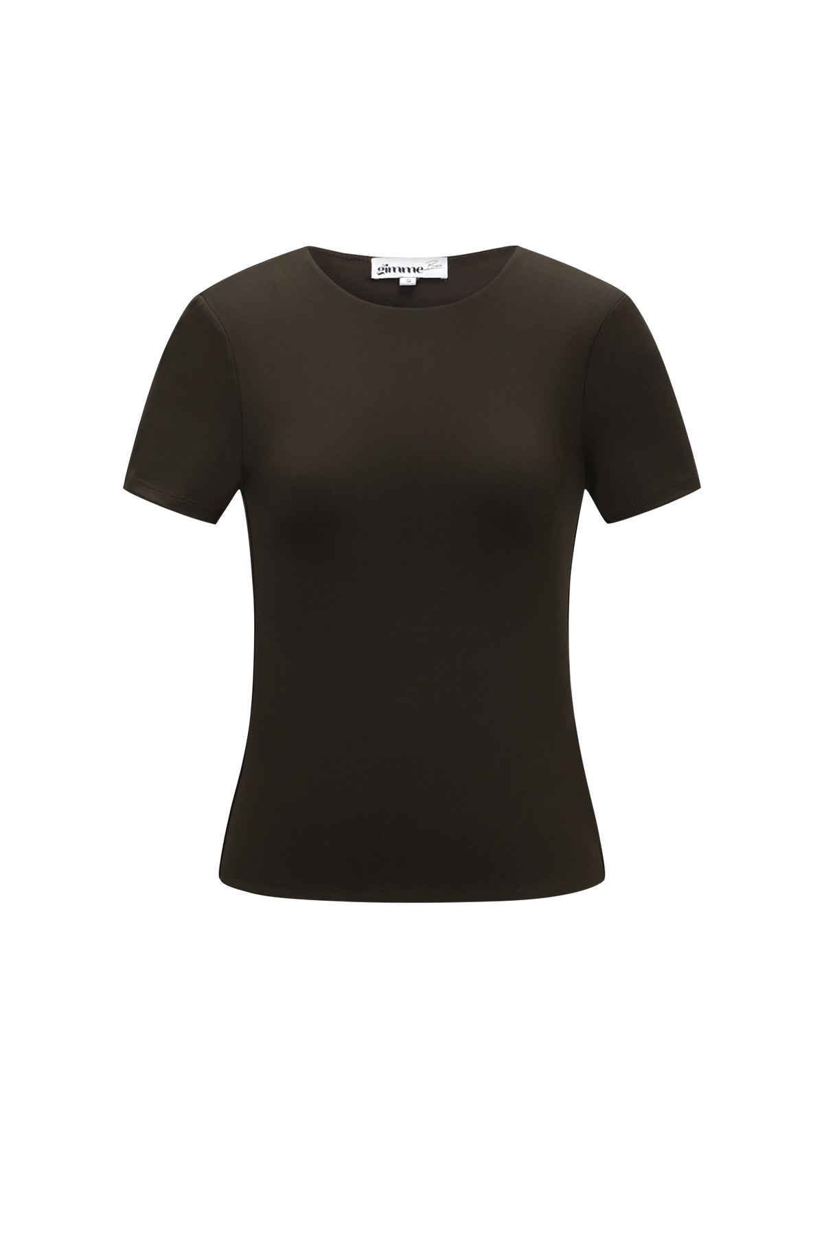 Merle T-Shirt – Rundhals in Dunkelbraun – Produktansicht