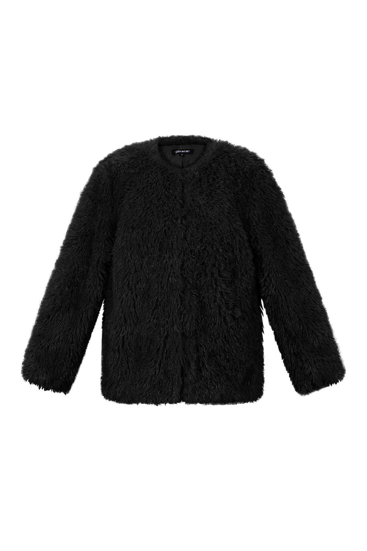 Eva Plüschjacke in Schwarz – Produktansicht (2)