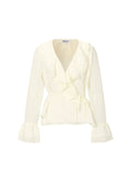 Lucia Wickelbluse – Rüschen in Creme – Produktansicht (2)
