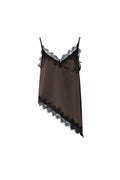Selina Spitzentop – Asymmetrisch in Braun – Produktansicht (2)