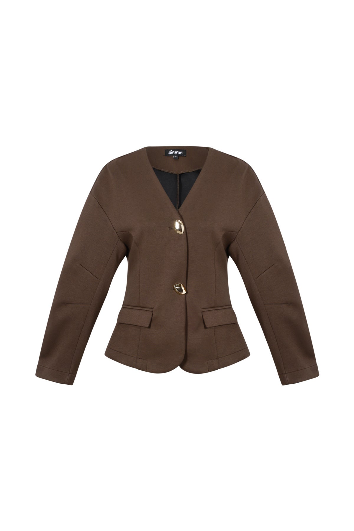 Paulina Blazer – Tailliert in Dunkelbraun – Produktansicht