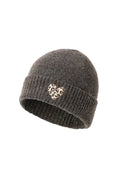 Hedvig Beanie – Herz in Dunkelbraun – Produktansicht