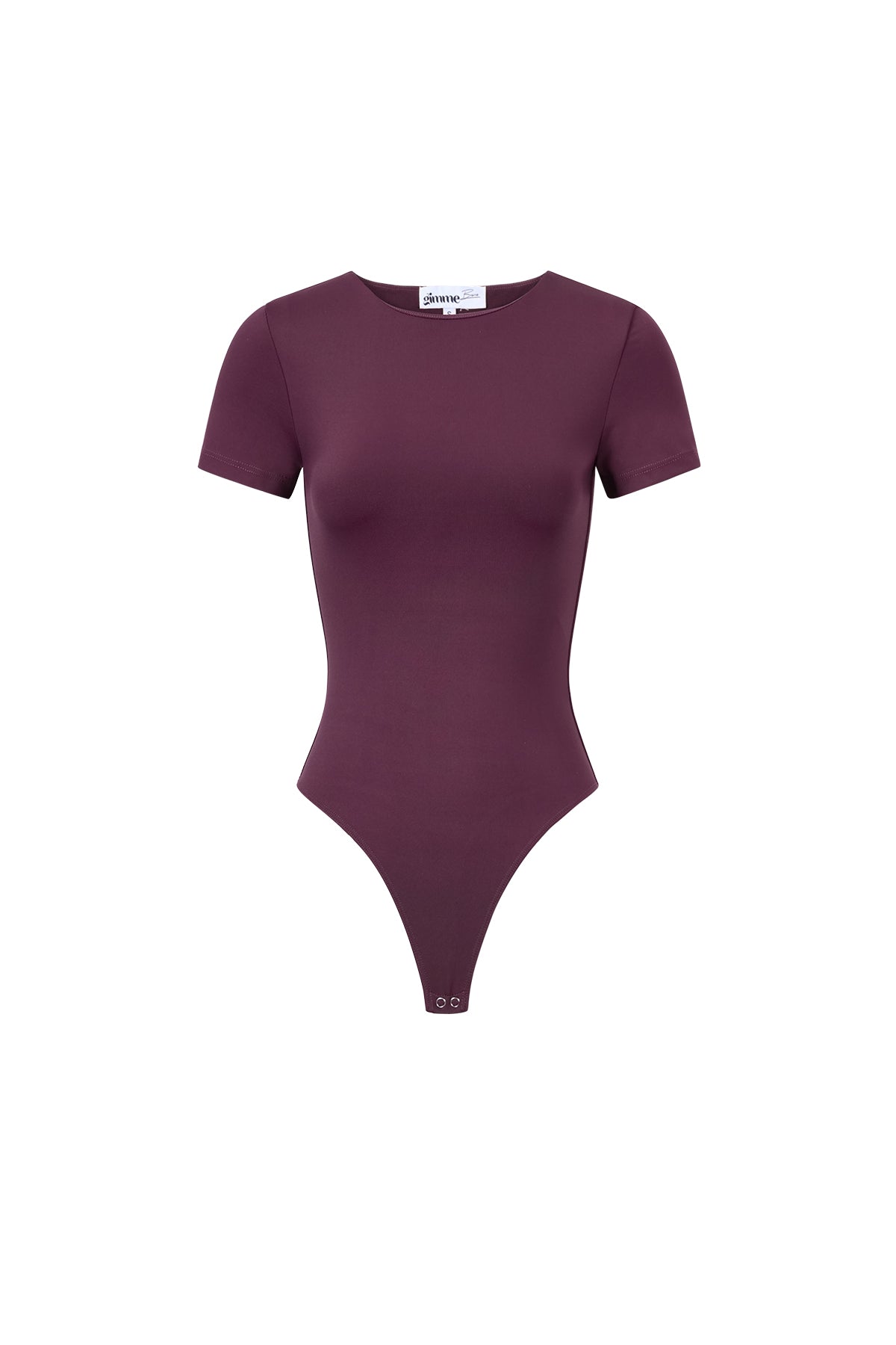 Maren T-Shirt-Body – Rundhals in Dunkelviolett – Produktansicht (4)
