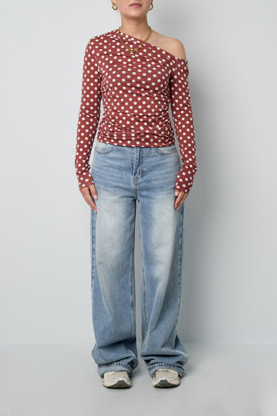 Zoe Off-Shoulder-Shirt – Punkte