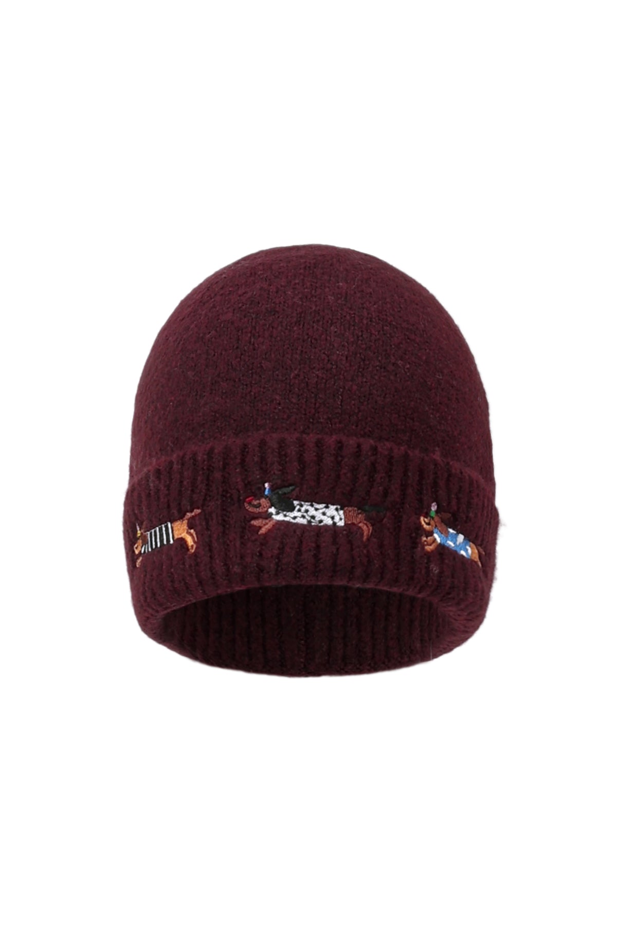 Imke Beanie – Stickerei in Lila – Produktansicht (5)