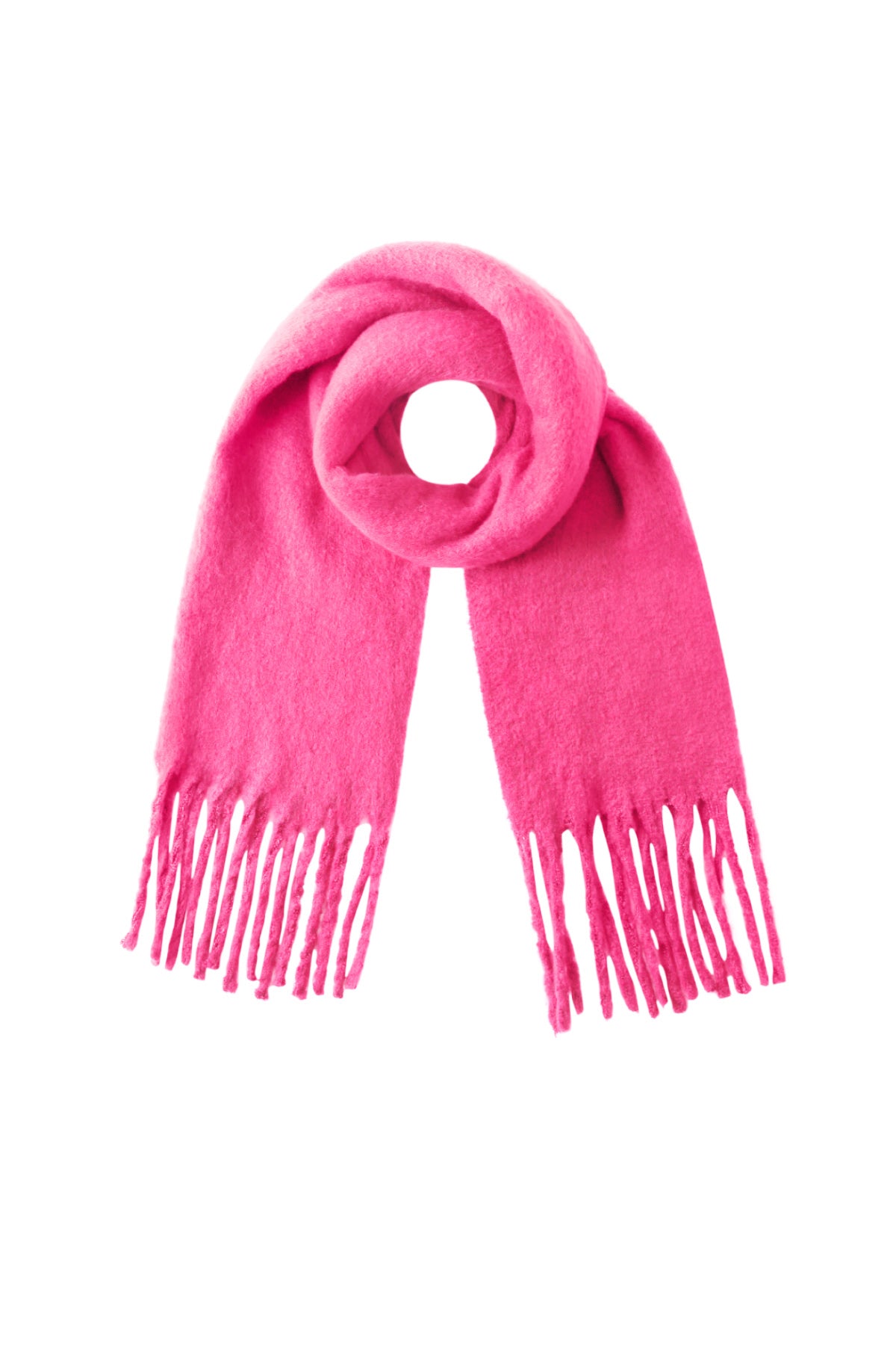 Lene Fransenschal in Pink – Produktansicht