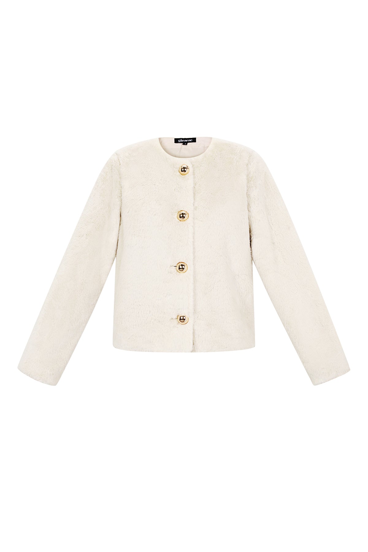 Freya Kunstfelljacke in Creme – Produktansicht