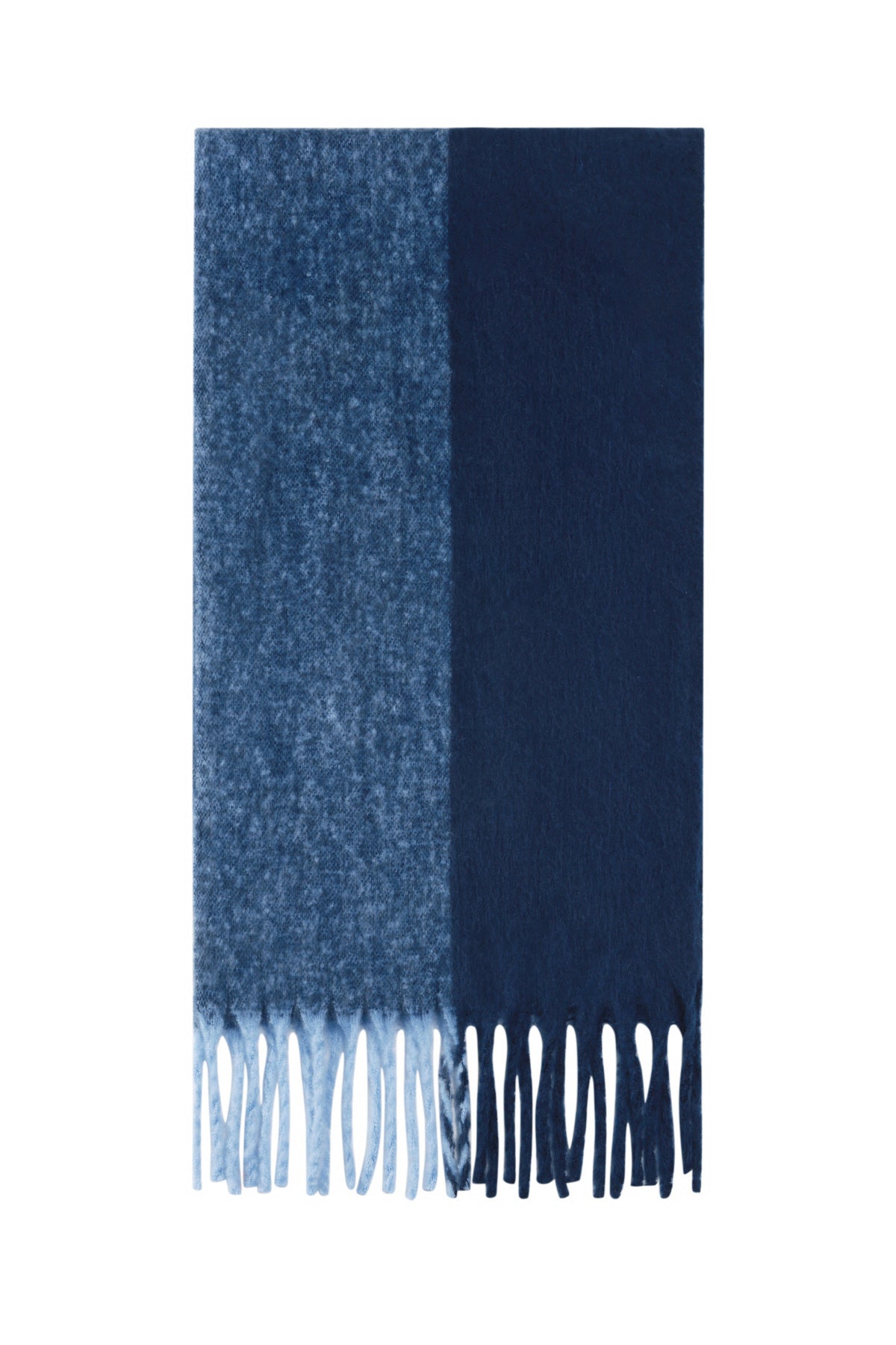 Cosima Schal – Zweifarbig in Blau – Produktansicht (5)